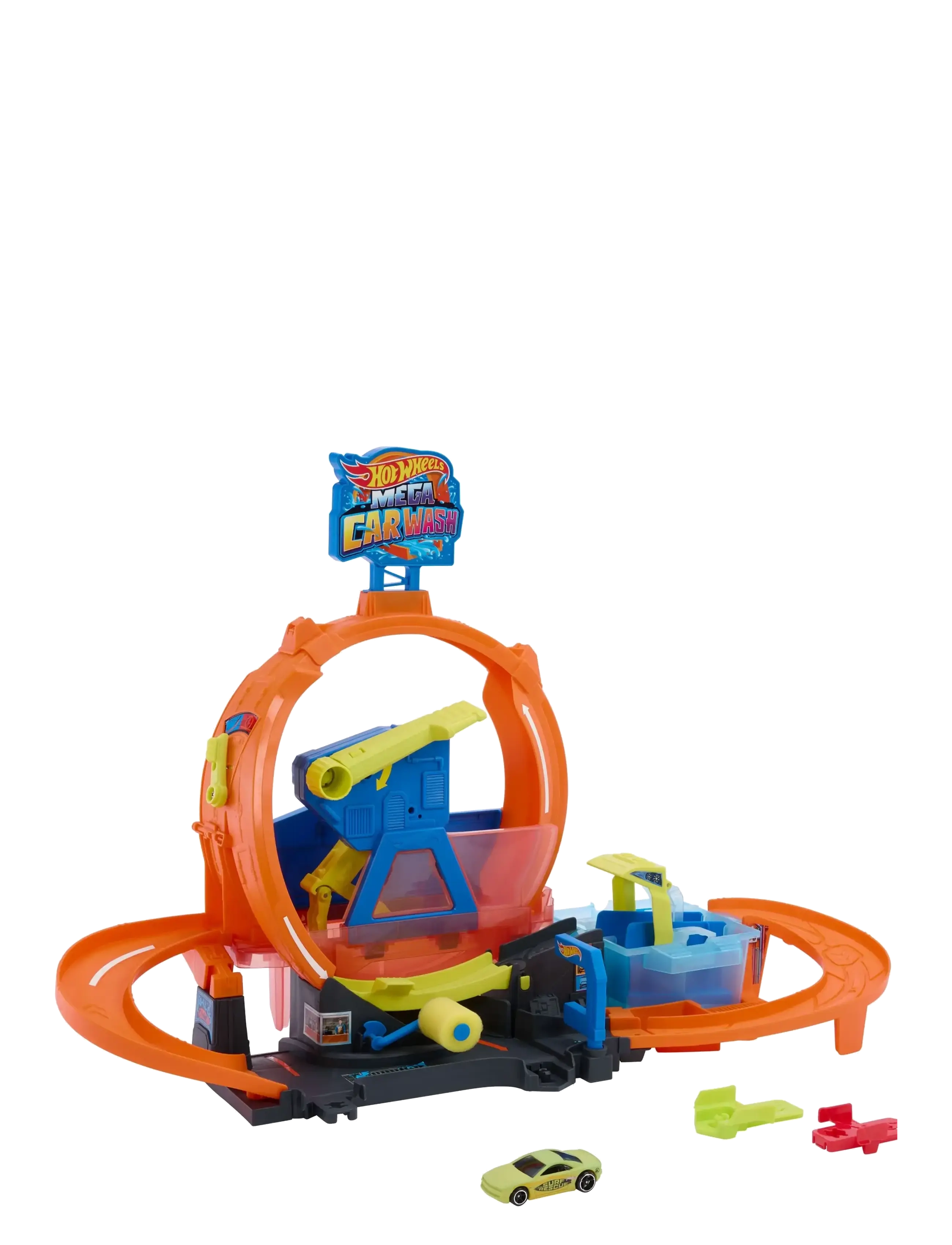 Hot Wheels - City Mega Loop Car Wash Playset & 1 Color Shifters Vehicle in 1:64 Scale - multicolor - 2
