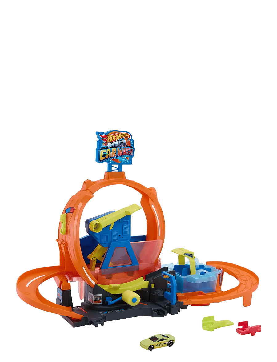 Hot Wheels - City Mega Loop Car Wash Playset & 1 Color Shifters Vehicle in 1:64 Scale - multicolor - 2