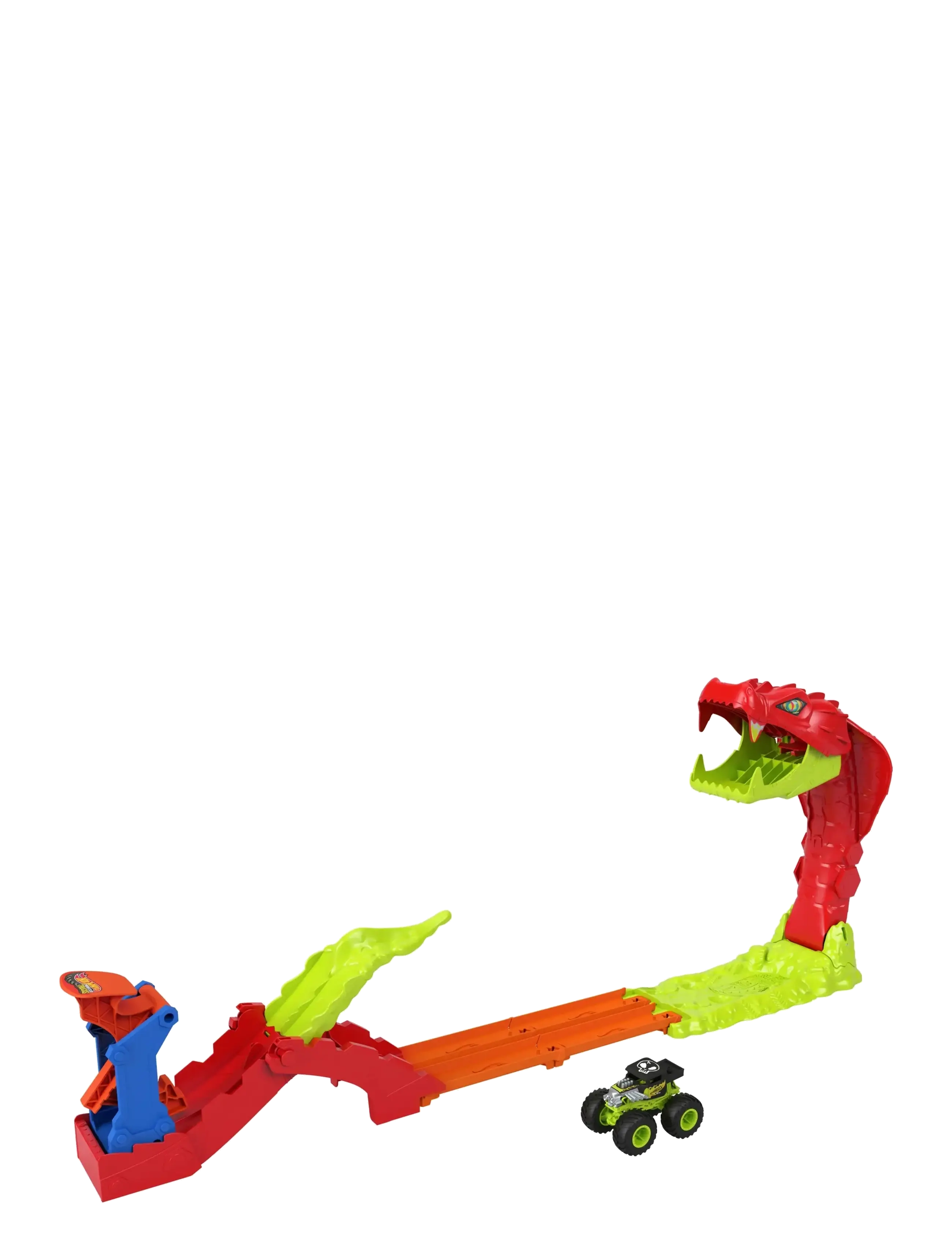 Hot Wheels Monster Trucks Monstertrucks Sla De Slang Knock-Out Speelset, One Size, Toy Cars & Vehicles, Rot - Race Tracks, Kinder