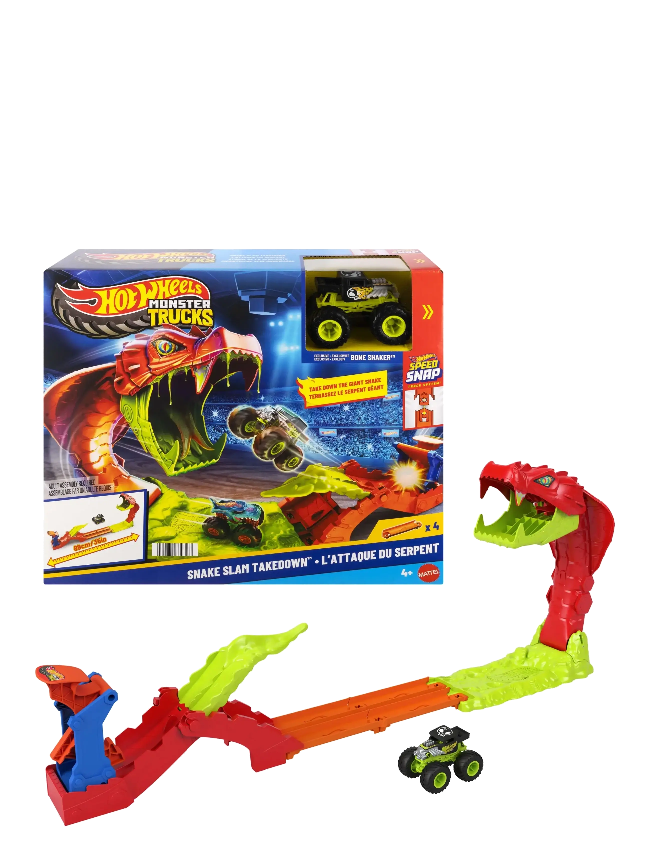 Hot Wheels Monster Trucks Monstertrucks SLA DE SLANG KNOCK-OUT Speelset - Inspiration - MULTICOLOR / red
