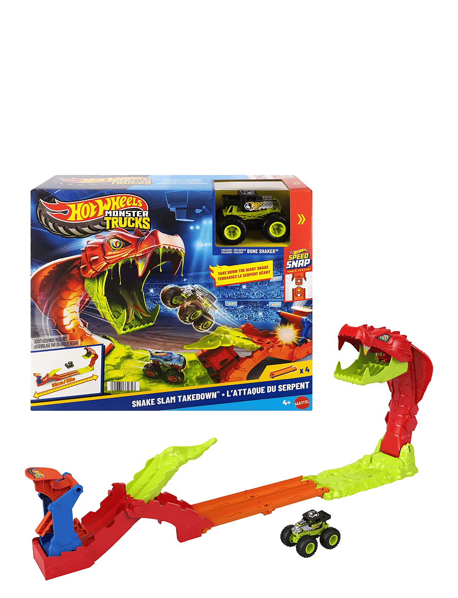 Hot Wheels - Monster Trucks Monstertrucks SLA DE SLANG KNOCK-OUT Speelset - racerbaner - multicolor - 1