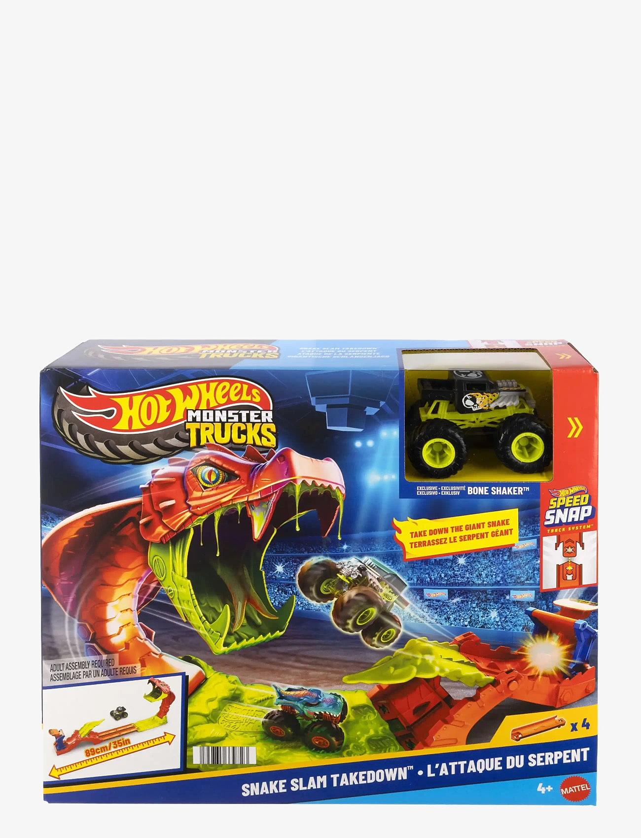Hot Wheels - Monster Trucks Monstertrucks SLA DE SLANG KNOCK-OUT Speelset - racerbaner - multicolor - 5