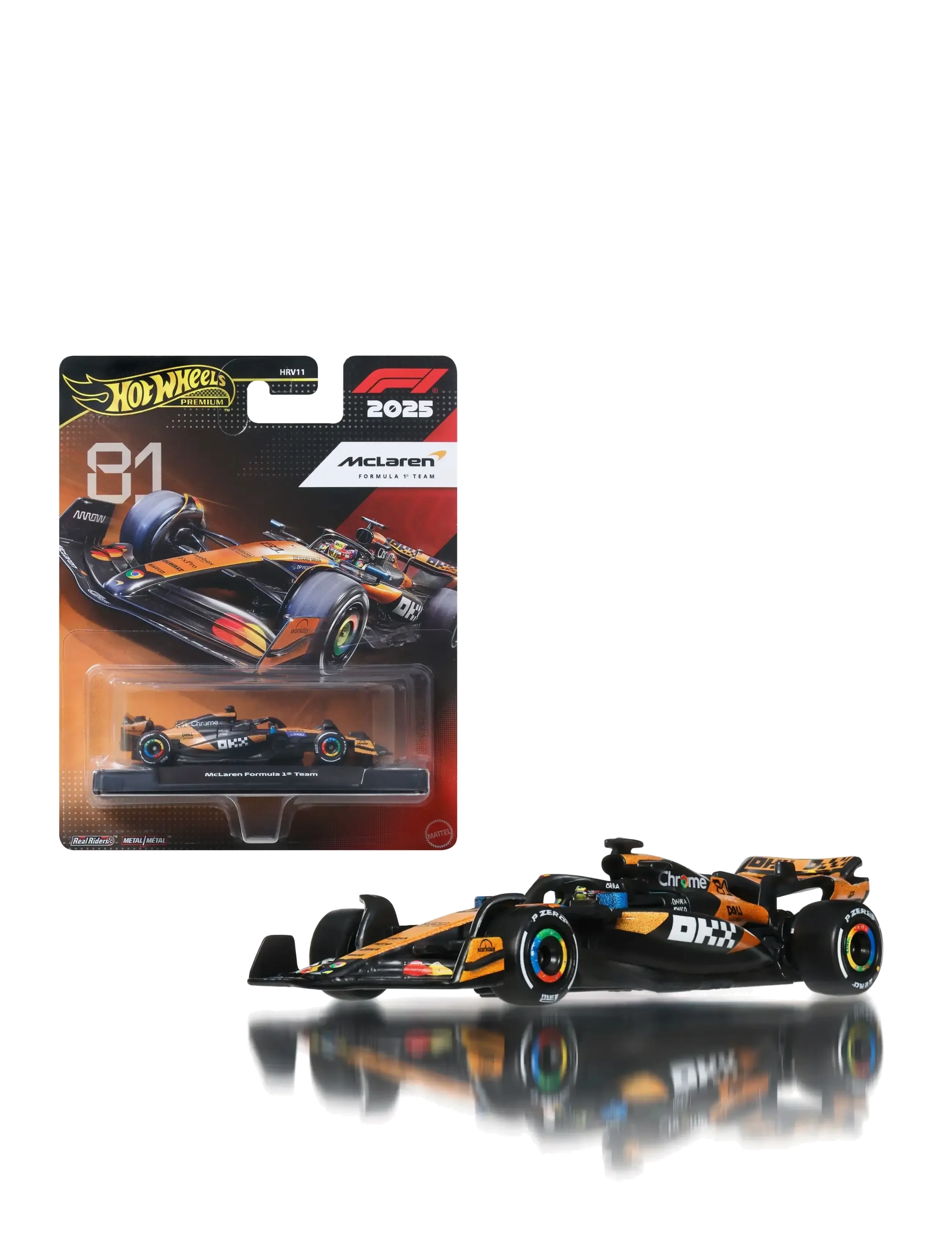 Hot Wheels 1:64 Scale Premium Die-Cast Formula 1 Collectible Toy Race Car (Styles May Vary), One Size, Orange, Toy Cars > Other Toy Cars, Børn