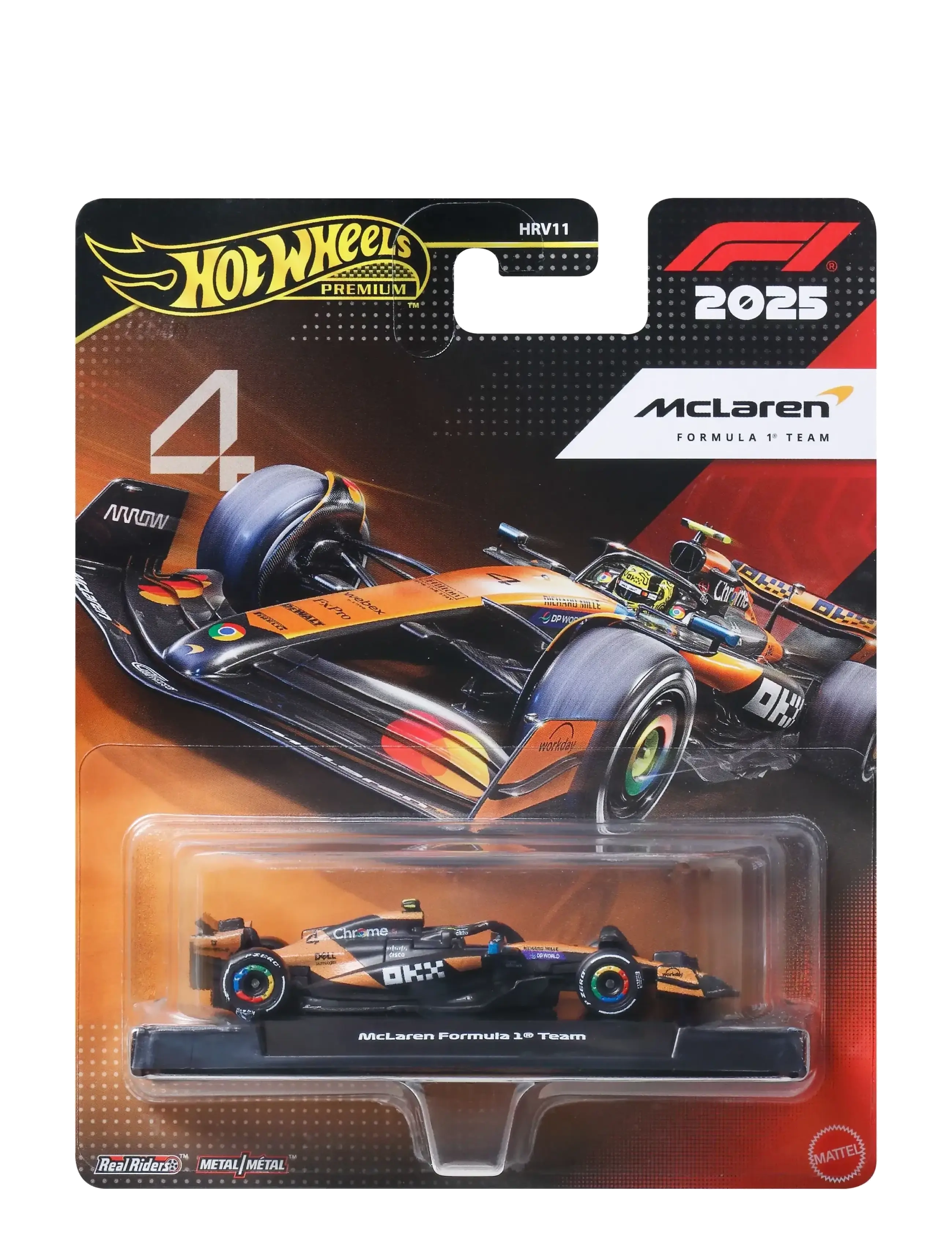 Hot Wheels - 1:64 Scale Premium Die-Cast Formula 1 Collectible Toy Race Car (Styles May Vary) - legetøjsbiler - multicolor - 4