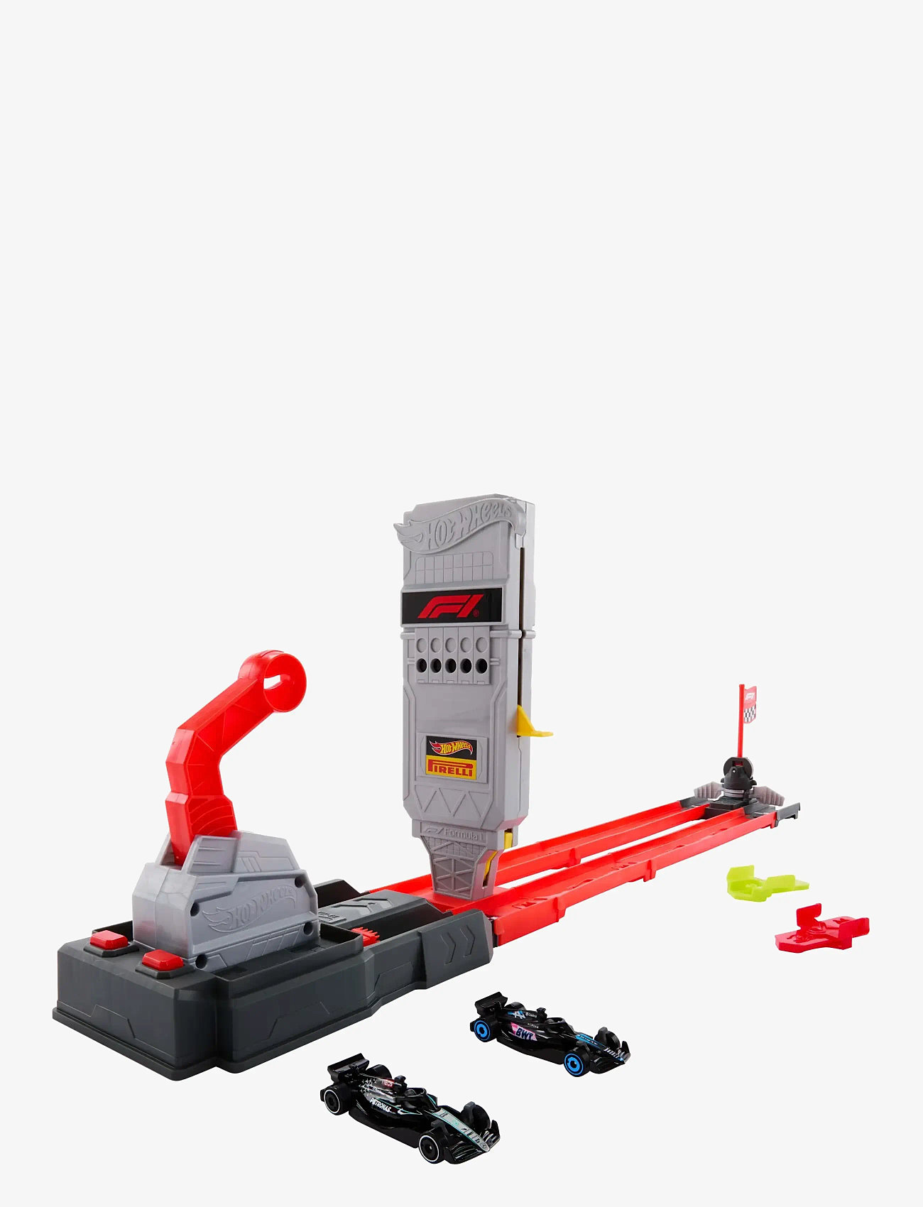 Hot Wheels - City Racing Formula 1 Grid Start Track Set & 2 Die-Cast F1 Cars in 1:64 Scale - racerbaner - multicolor - 0