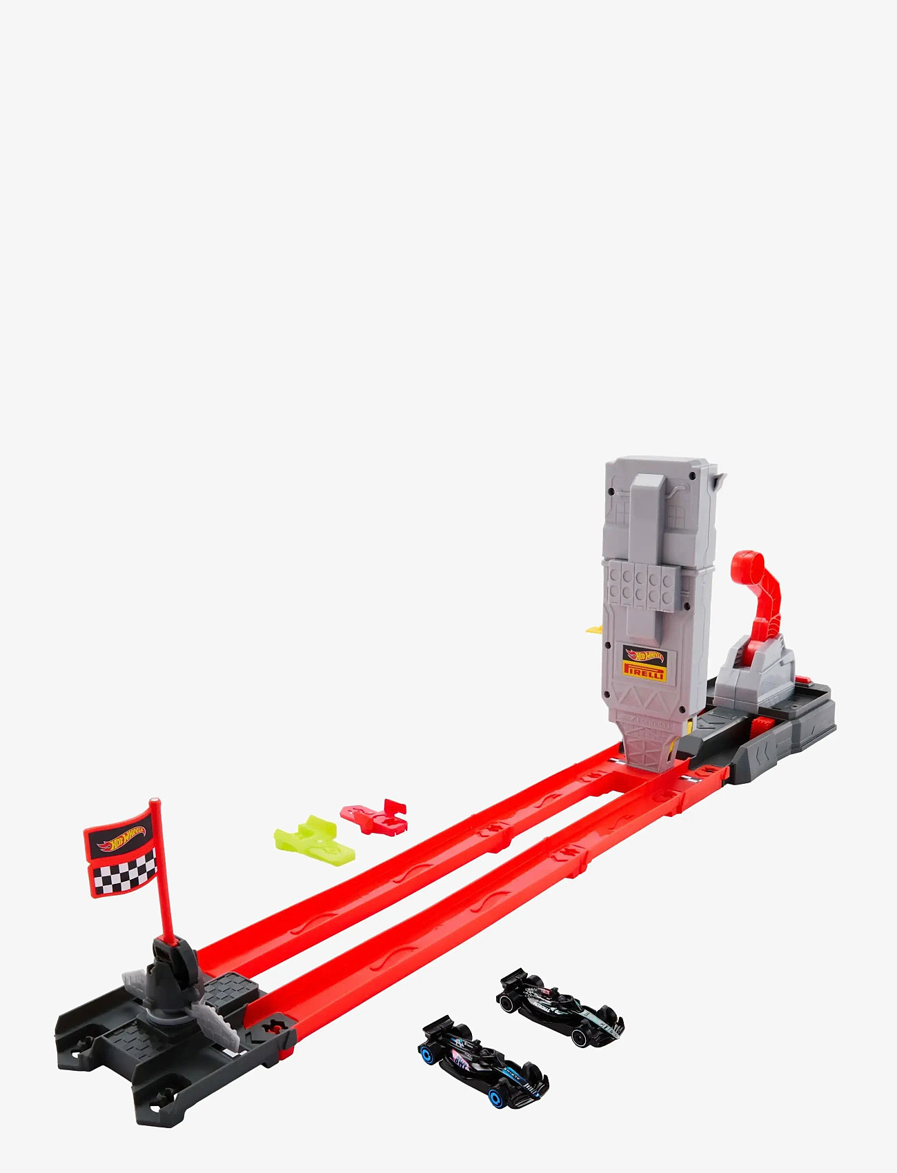 Hot Wheels - City Racing Formula 1 Grid Start Track Set & 2 Die-Cast F1 Cars in 1:64 Scale - racerbaner - multicolor - 1