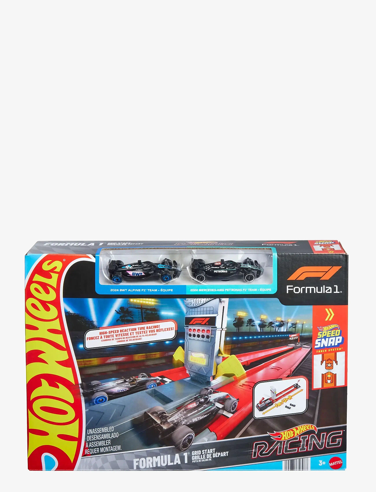 Hot Wheels - City Racing Formula 1 Grid Start Track Set & 2 Die-Cast F1 Cars in 1:64 Scale - racerbaner - multicolor - 5
