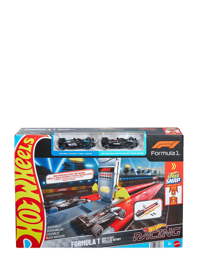 Hot Wheels - City Racing Formula 1 Grid Start Track Set & 2 Die-Cast F1 Cars in 1:64 Scale - võistlusrajad - multicolor - 5