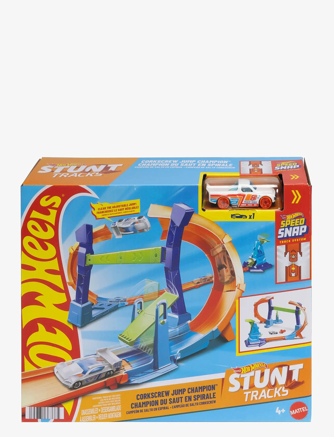 Hot Wheels - Stunt Tracks Corkscrew Jump Champion - race tracks - multicolor - 0
