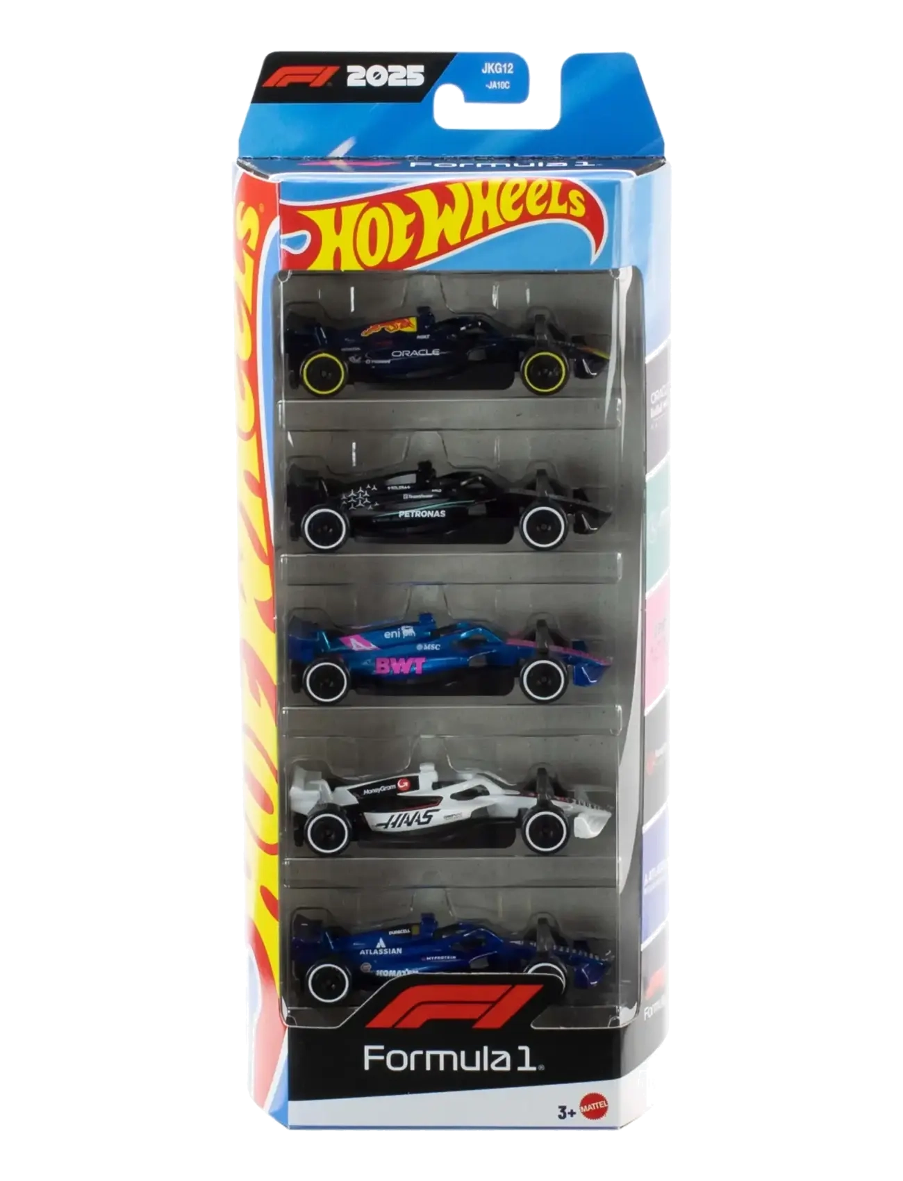 Hot Wheels - Formula 1 5-Pack, Set of 5 Die-Cast Toy F1 Cars in 1:64 Scale - multicolor - 5