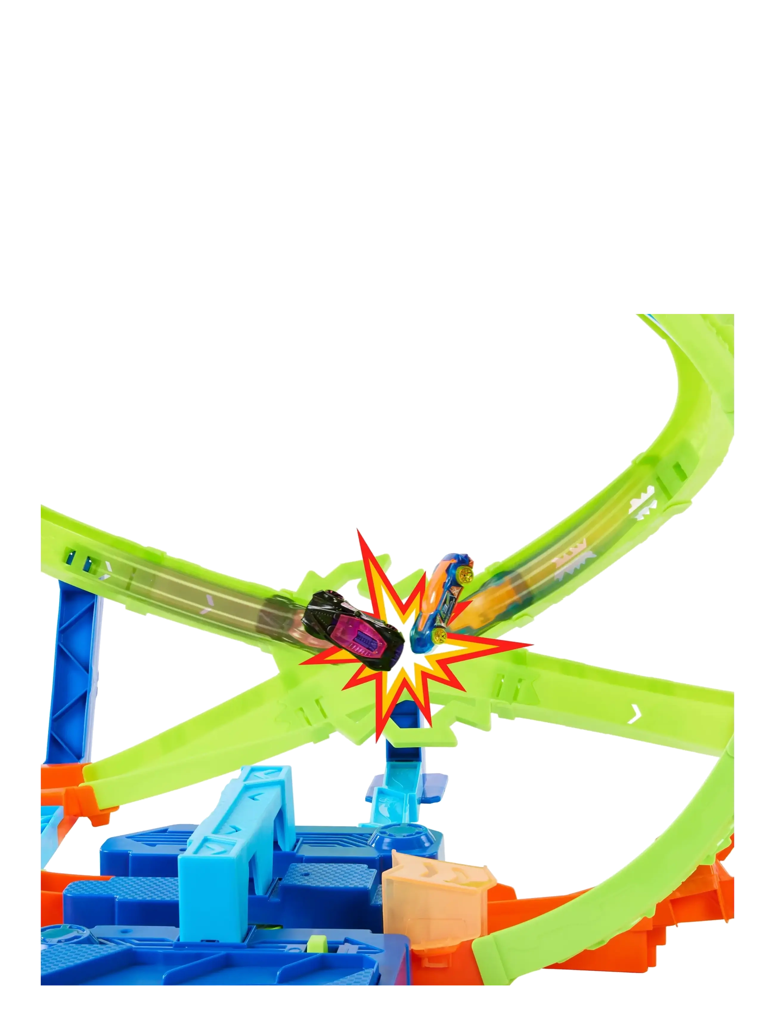 Hot Wheels - Stunt Tracks Hypersphere Crash with 1 Die-Cast Toy Car in 1:64 Scale & Upside-Down Loop - multicolor - 2