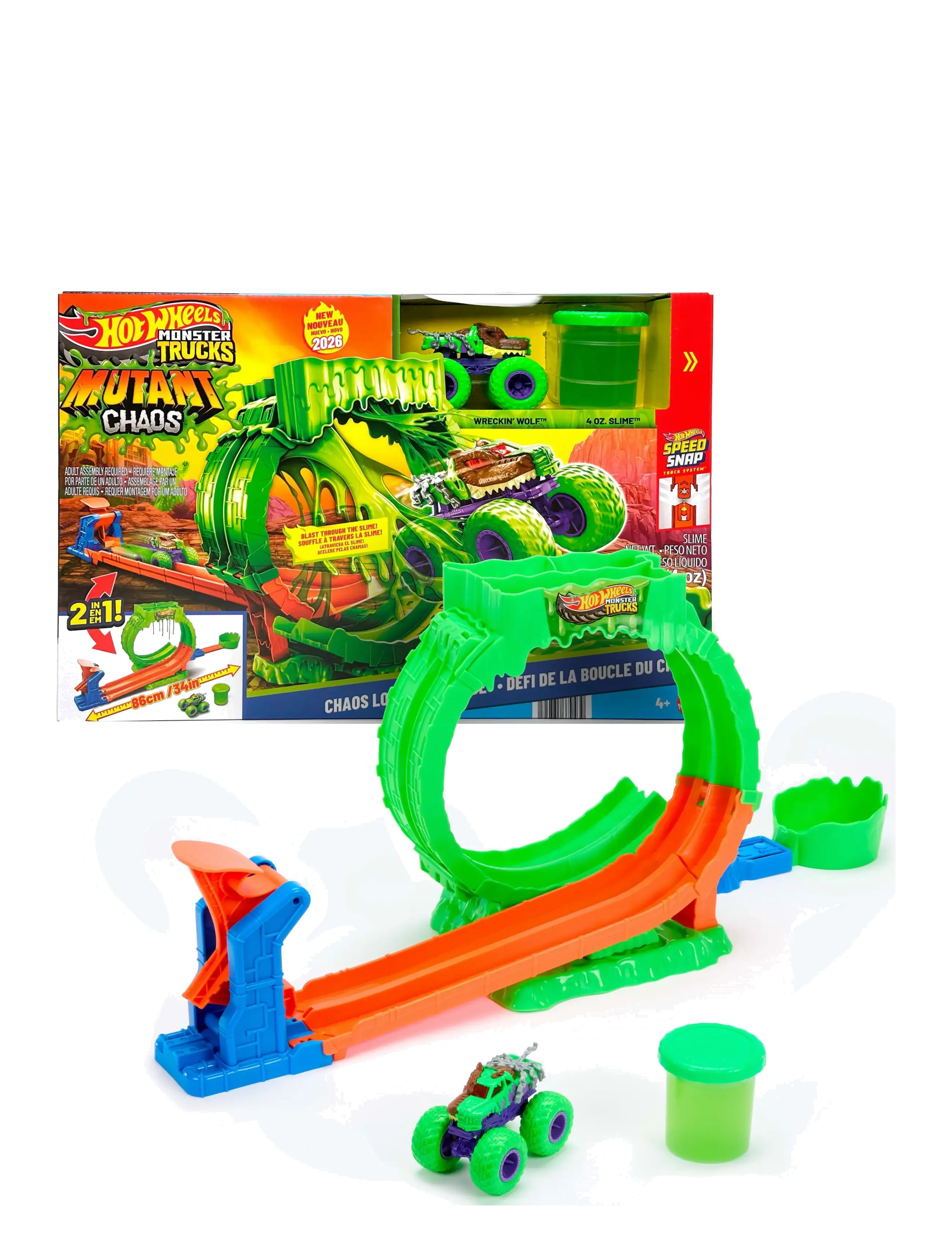 Hot Wheels Hwmt Mutant Loop Blast (Mutant Chaos), One Size, Toy Cars & Vehicles, Mehrfarbig/gemustert - Race Tracks, Kinder