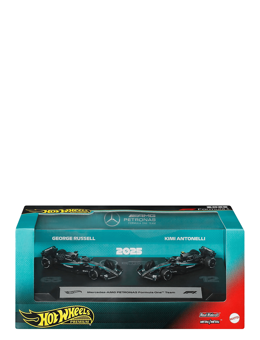 Hot Wheels - Premium Mercedes-AMG PETRONAS Formula One Team 2-Pack with Russell & Antonelli Racecars - spielzeugautos - multicolor - 0