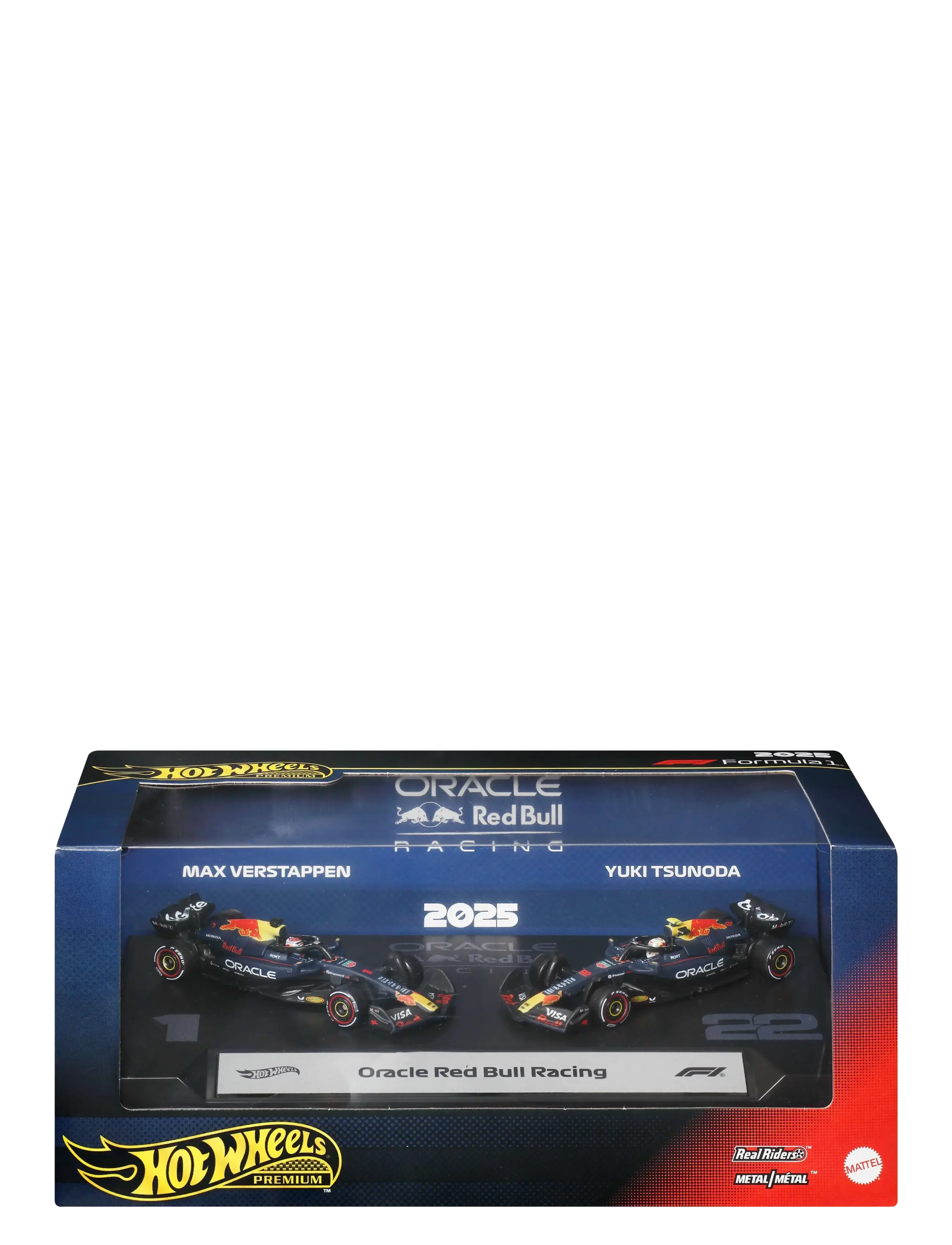 Hot Wheels Premium Formula 1 2-Pack of Toy Cars, Oracle Red Bull Racing: Verstappen & Tsunoda - Toys - MULTICOLOR / multi