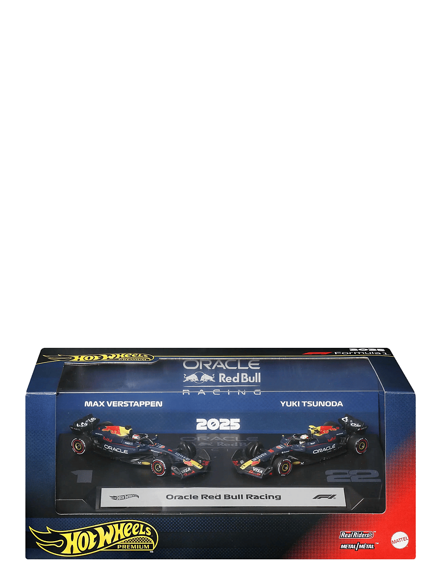 Hot Wheels - Premium Formula 1 2-Pack of Toy Cars, Oracle Red Bull Racing: Verstappen & Tsunoda - multicolor - 0