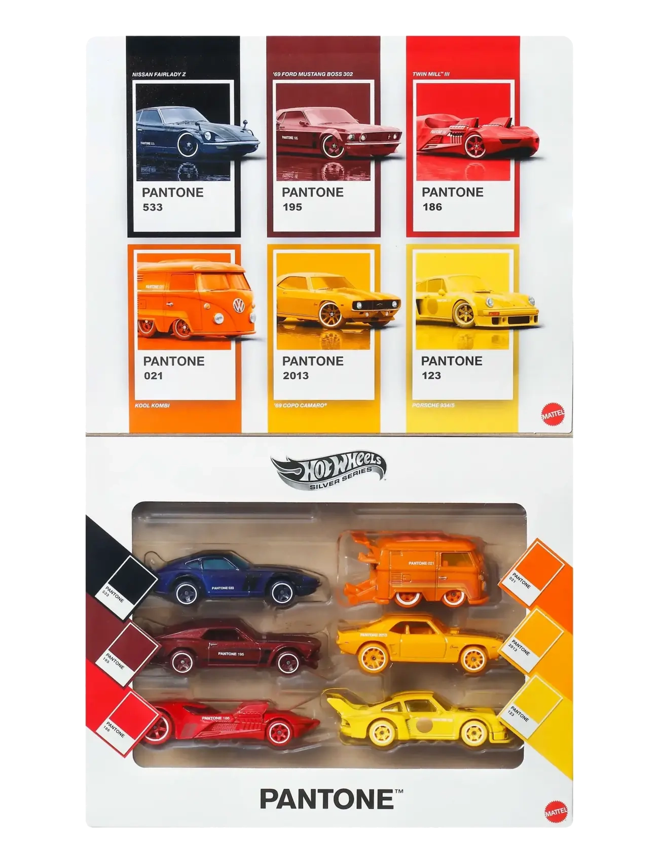 Hot Wheels Pantone Multipack of Toy Cars & Van, 1:64 Scale Die-Cast Vehicles - Mänguasjad - MULTICOLOR / multi