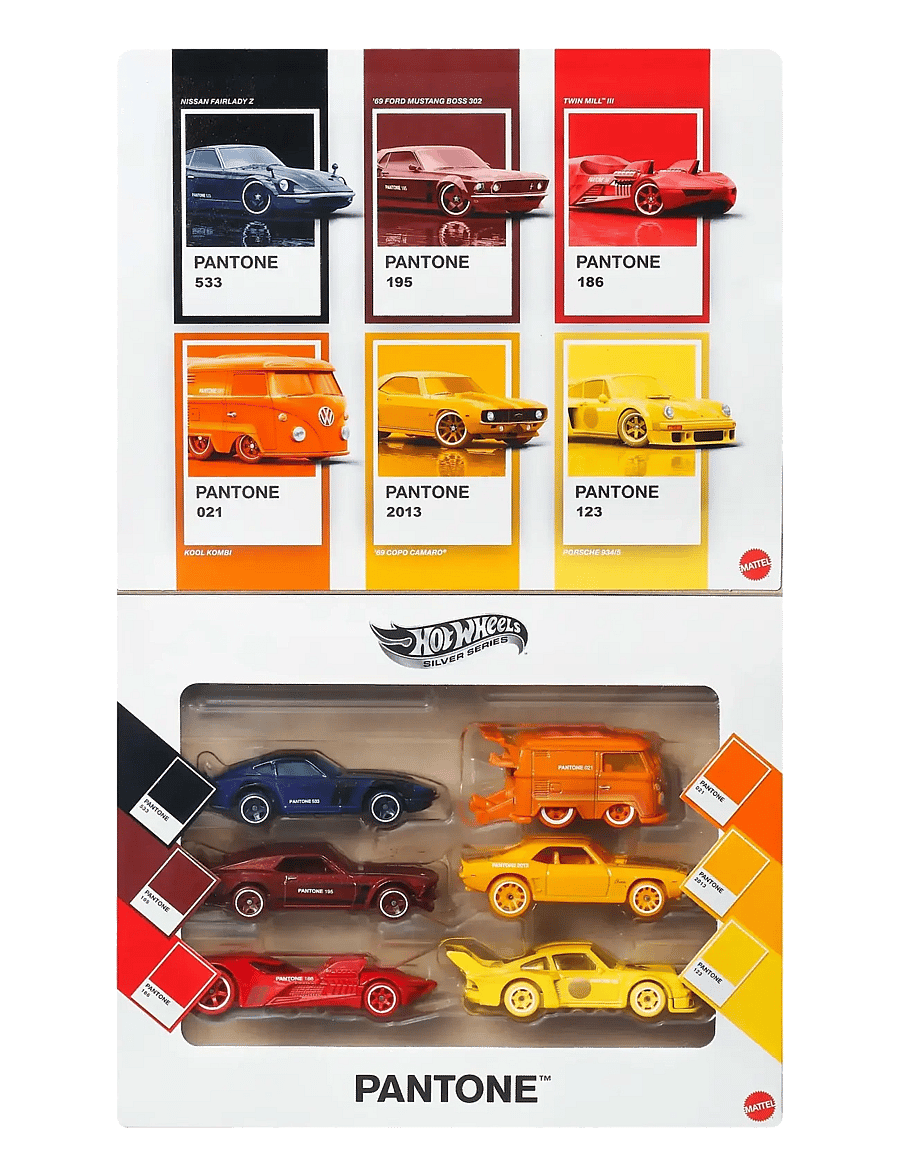 Hot Wheels - Pantone Multipack of Toy Cars & Van, 1:64 Scale Die-Cast Vehicles - multicolor - 0