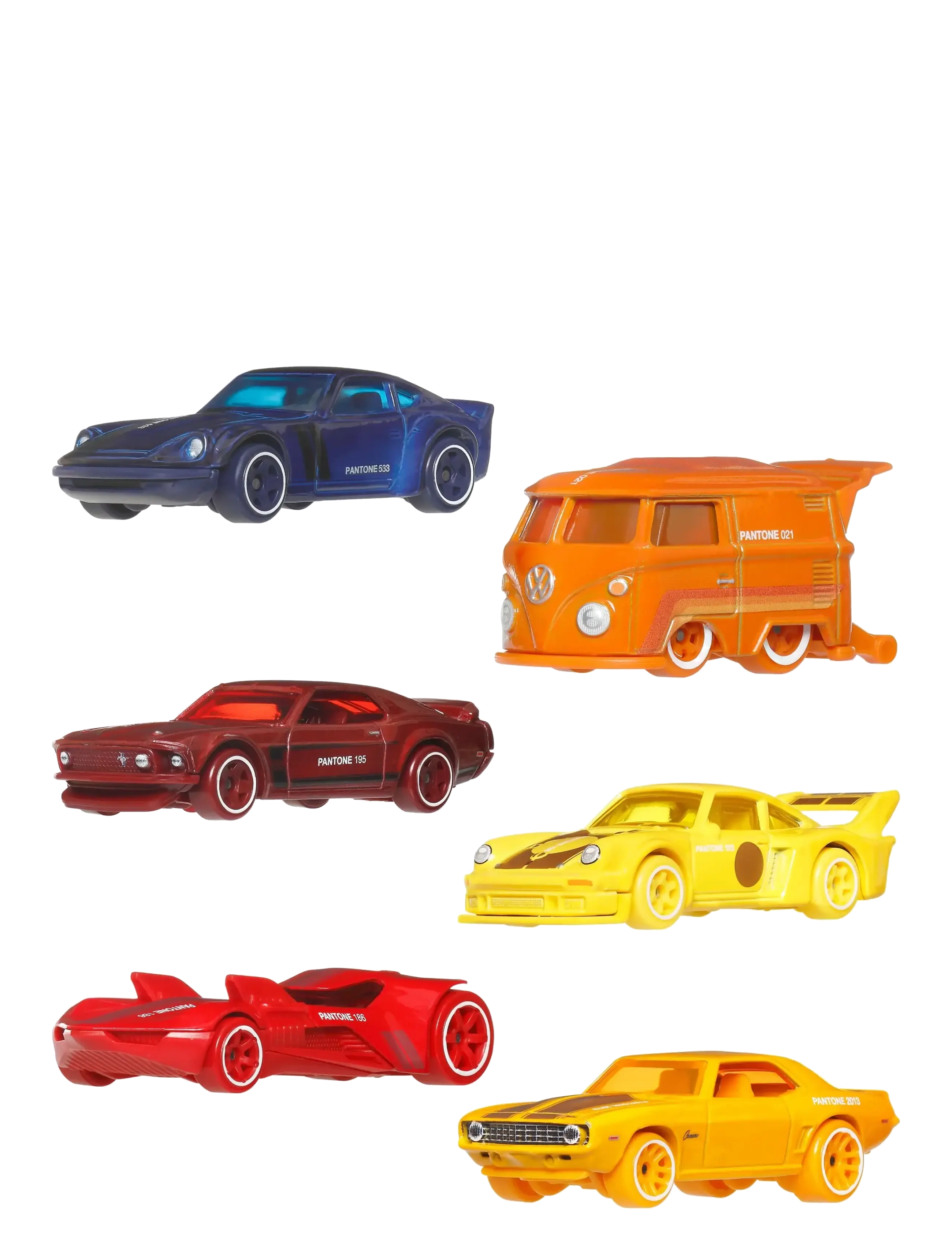 Hot Wheels - Pantone Multipack of Toy Cars & Van, 1:64 Scale Die-Cast Vehicles - multicolor - 1