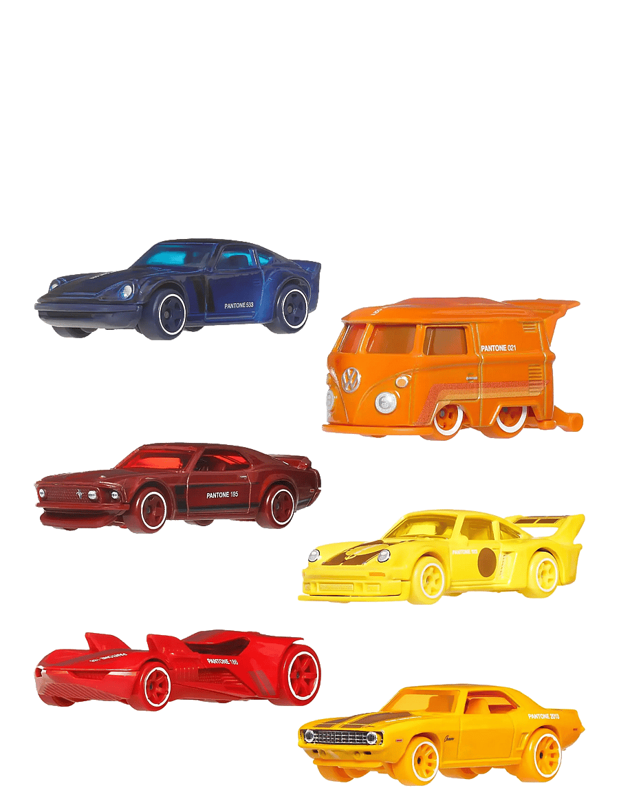 Hot Wheels - Pantone Multipack of Toy Cars & Van, 1:64 Scale Die-Cast Vehicles - multicolor - 1