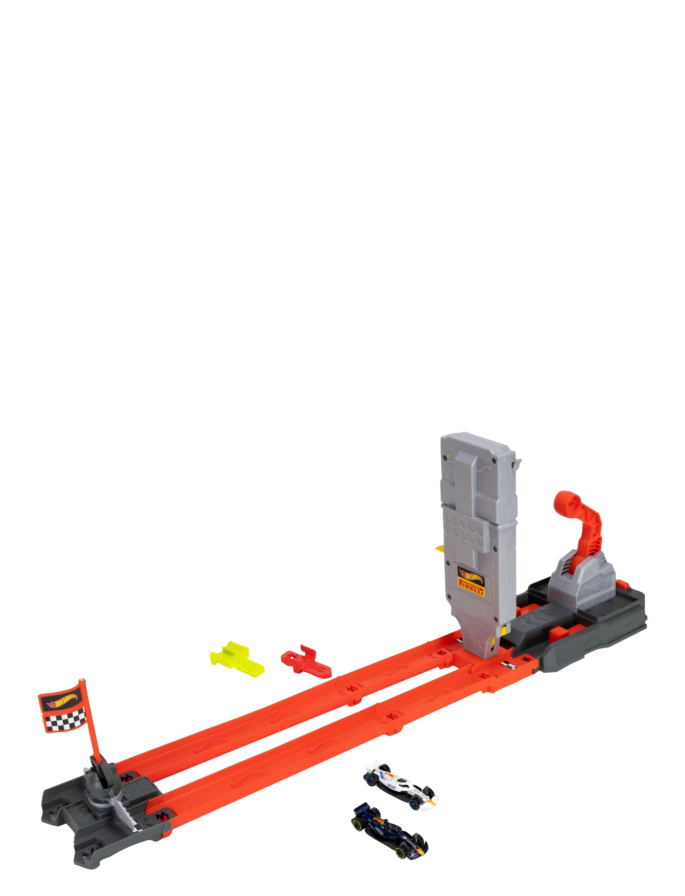 Hot Wheels - City Racing Formula 1 Grid Start Track Set & 2 Die-Cast F1 Cars in 1:64 Scale - multi color - 2