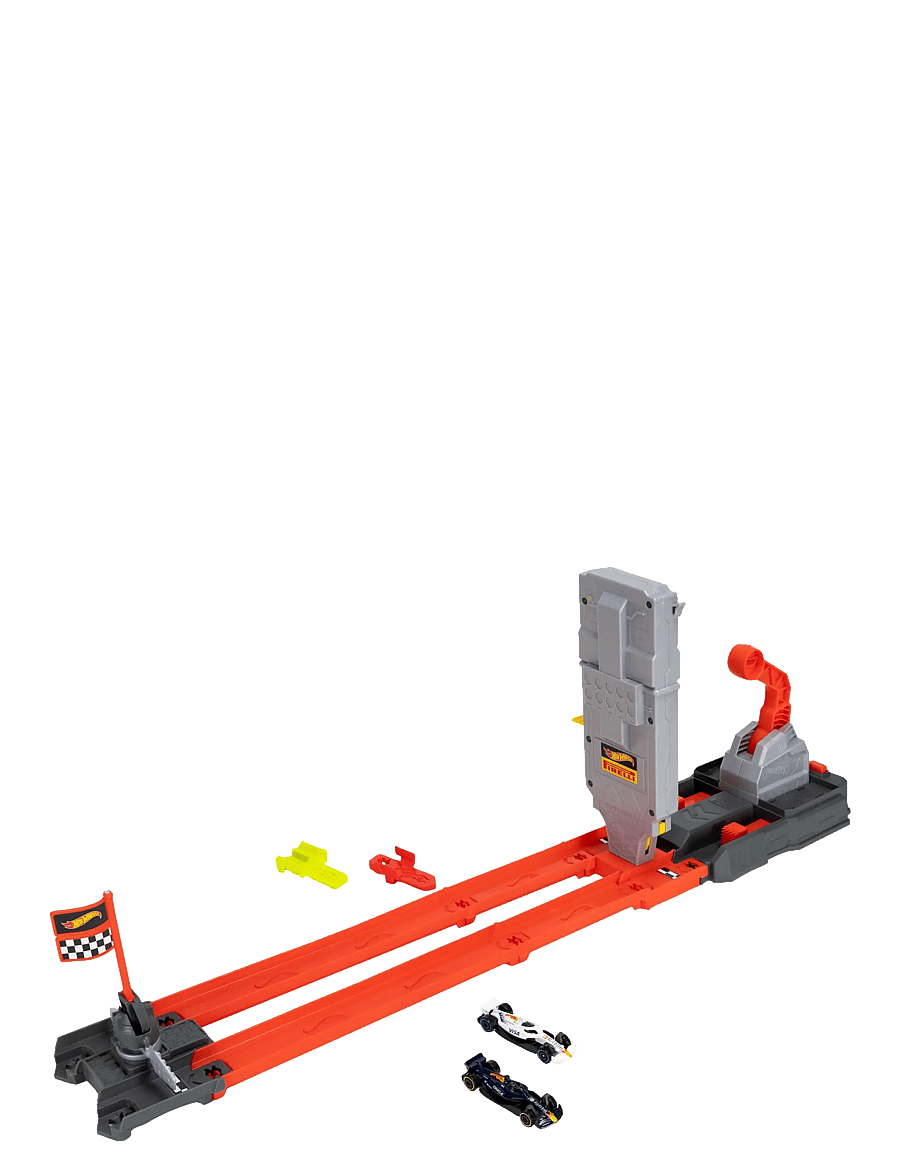 Hot Wheels - City Racing Formula 1 Grid Start Track Set & 2 Die-Cast F1 Cars in 1:64 Scale - multi color - 2