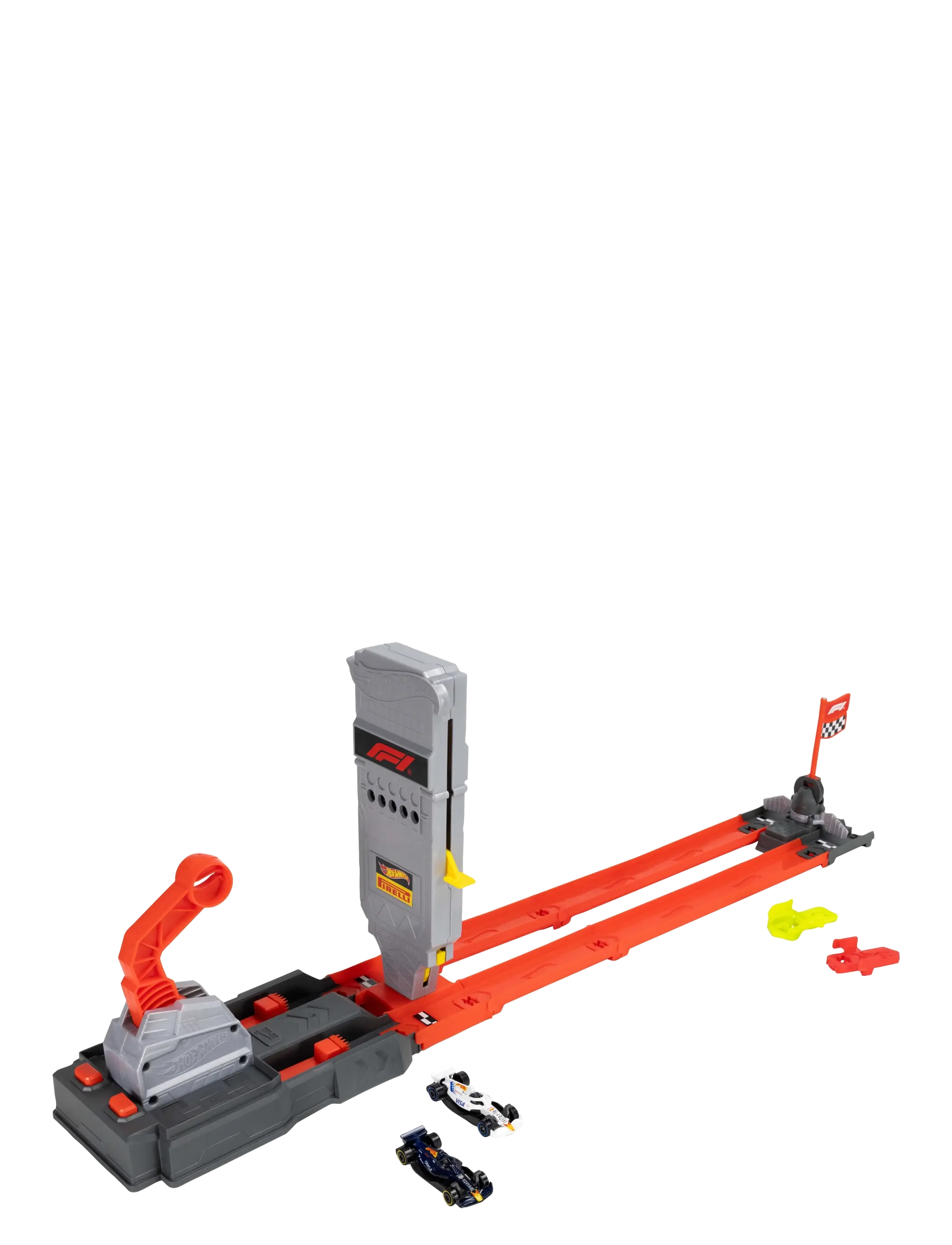 Hot Wheels - City Racing Formula 1 Grid Start Track Set & 2 Die-Cast F1 Cars in 1:64 Scale - multi color - 3