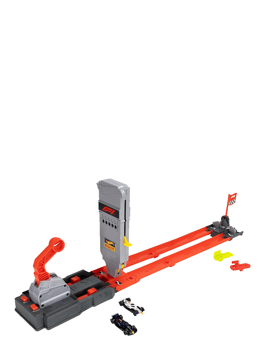 Hot Wheels - City Racing Formula 1 Grid Start Track Set & 2 Die-Cast F1 Cars in 1:64 Scale - multi color - 3