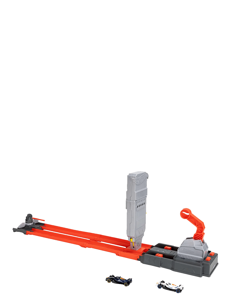 Hot Wheels - City Racing Formula 1 Grid Start Track Set & 2 Die-Cast F1 Cars in 1:64 Scale - multi color - 4