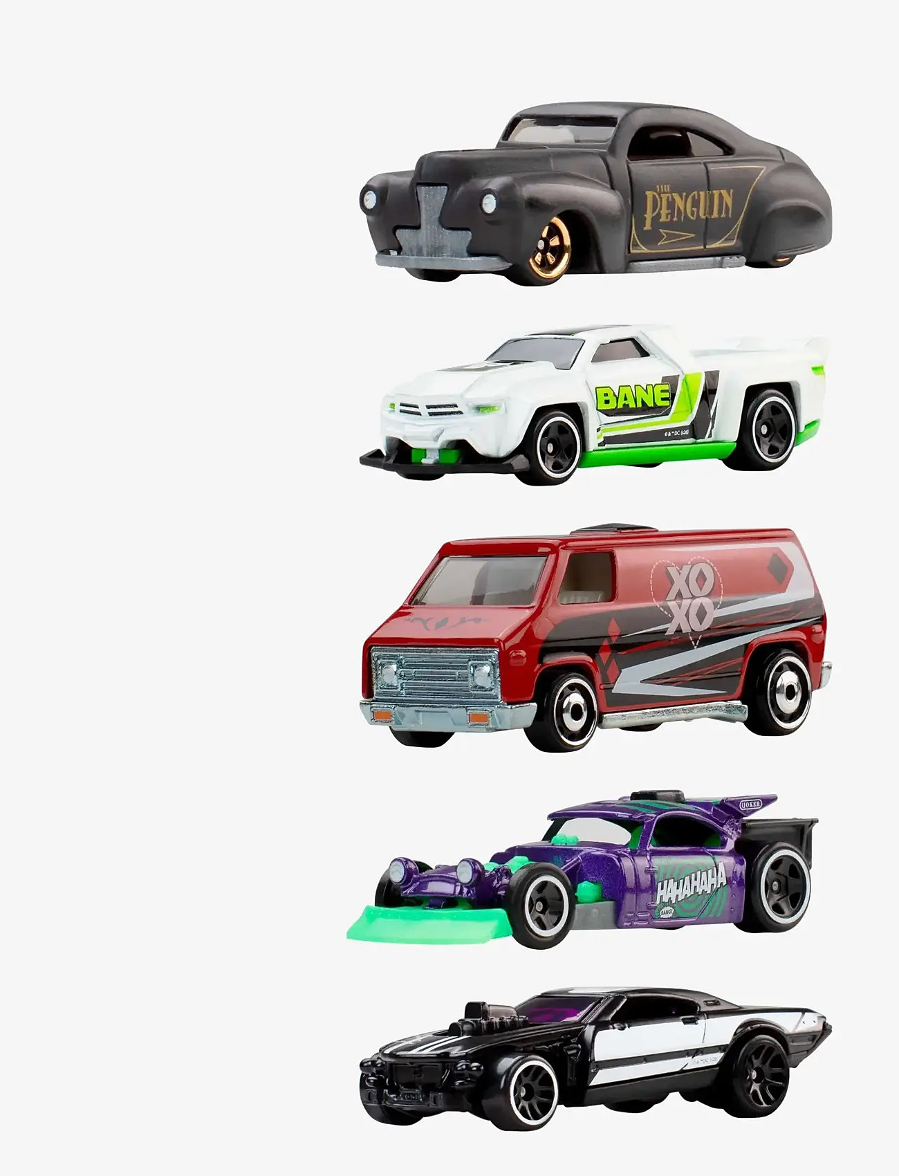 Hot Wheels - Silver Series Batman 5-Pack, Set of 5 Die-Cast Toy Super-Villain Cars in 1:64 Scale - spielzeugautos - multi color - 0