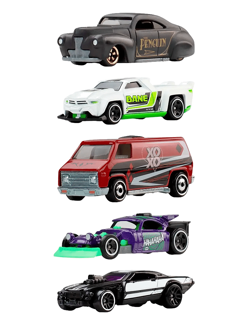 Hot Wheels - Silver Series Batman 5-Pack, Set of 5 Die-Cast Toy Super-Villain Cars in 1:64 Scale - spielzeugautos - multi color - 0