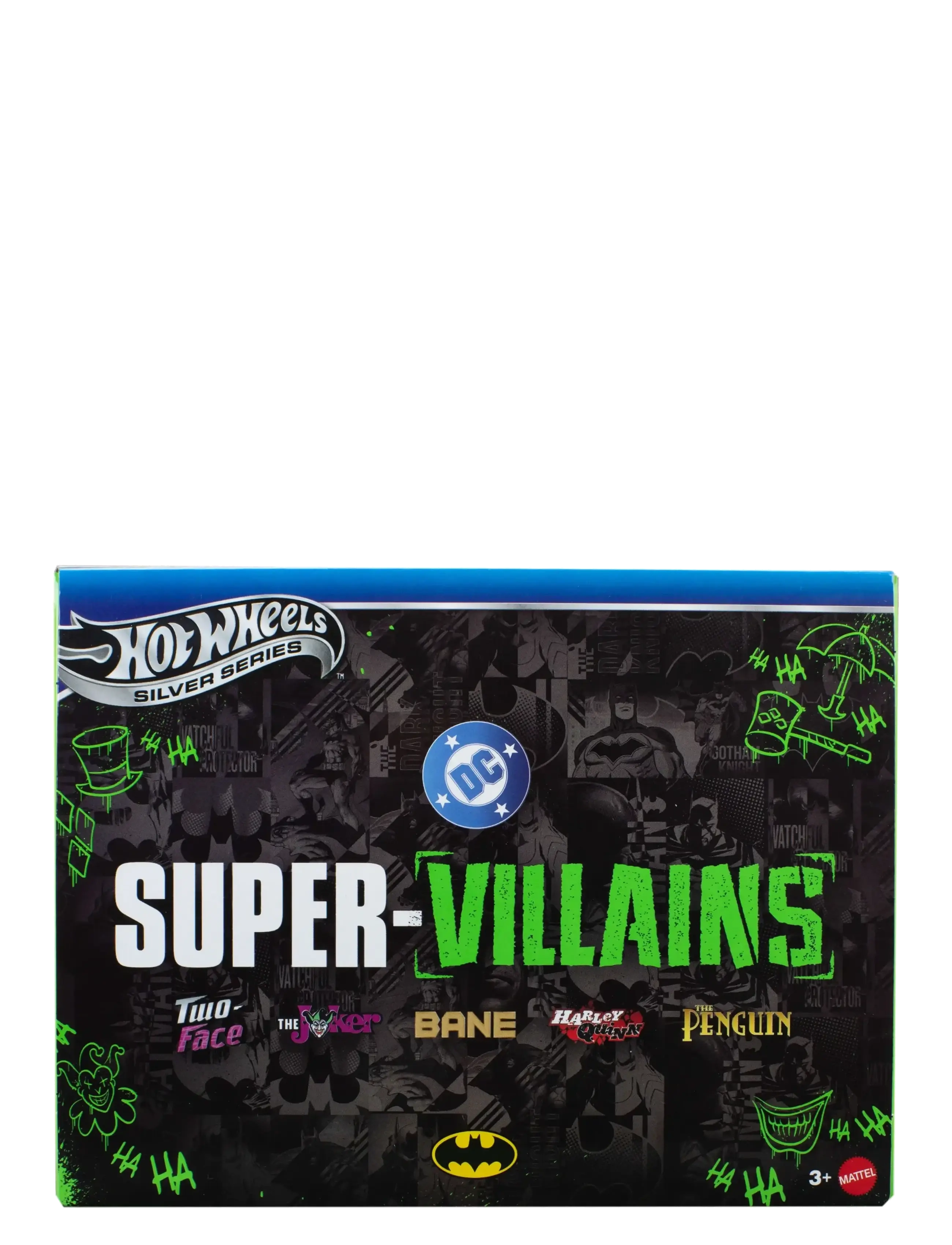 Hot Wheels - Silver Series Batman 5-Pack, Set of 5 Die-Cast Toy Super-Villain Cars in 1:64 Scale - legetøjsbiler - multi color - 1