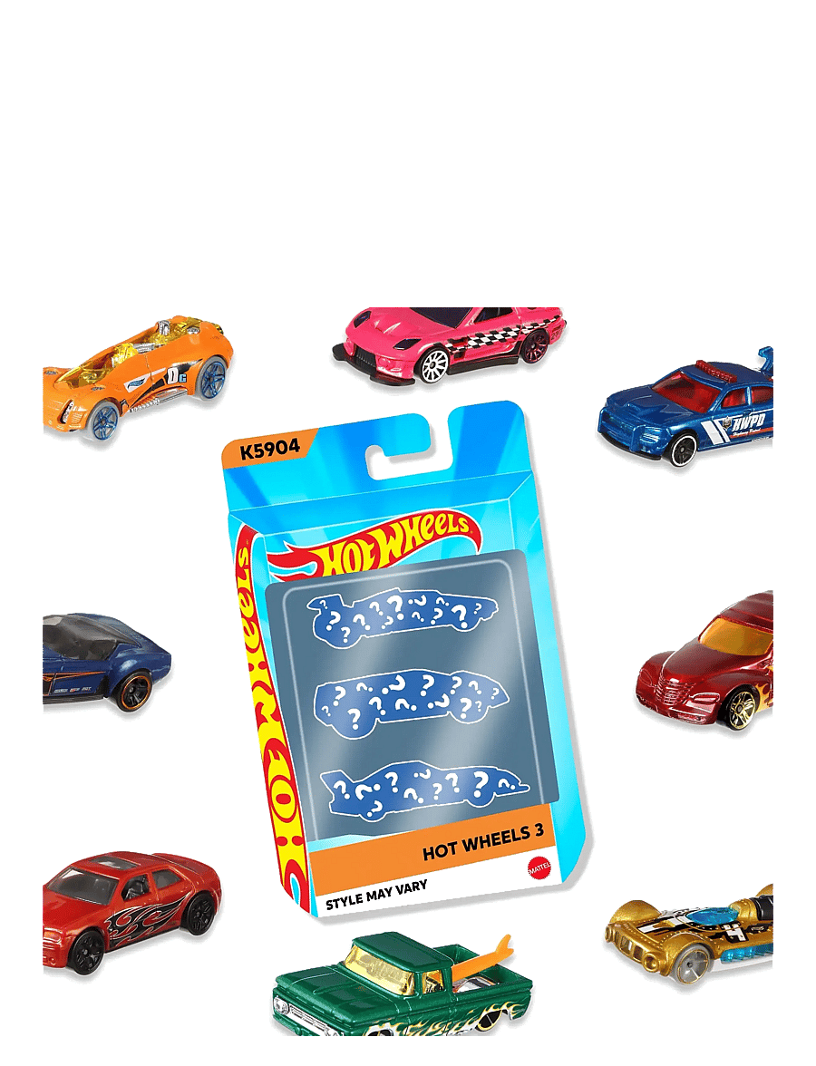 Hot Wheels - 1:64 Scale Toy Cars & Trucks, 3-Pack (Styles May Vary) - spielzeugautos - multi color - 0