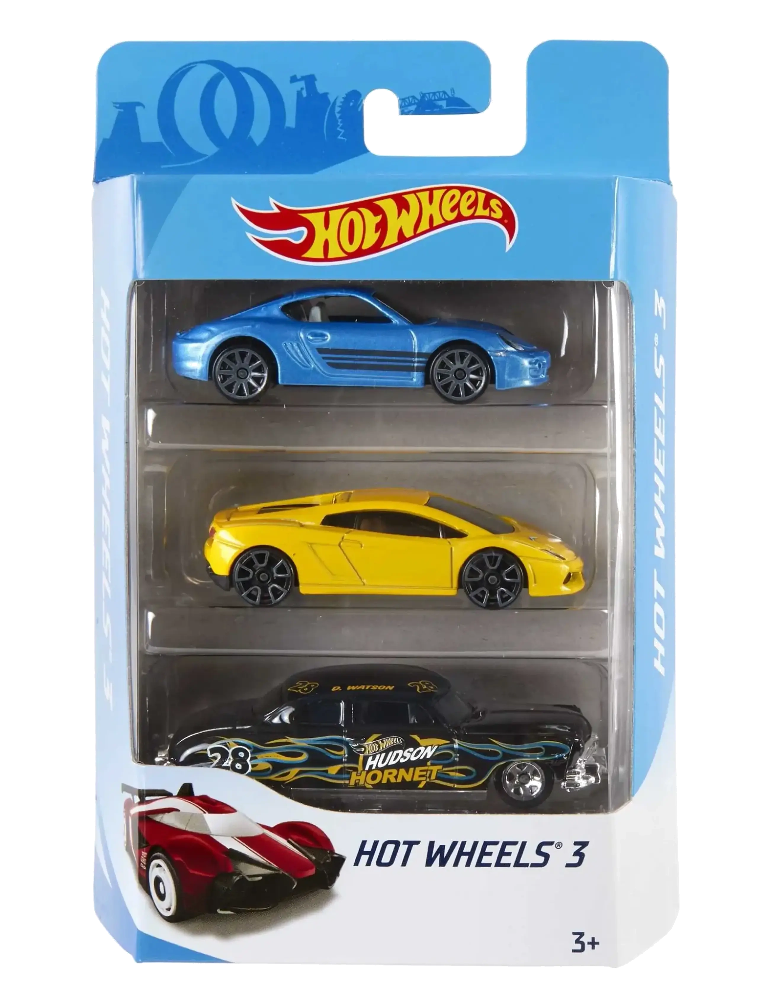 Hot Wheels - 1:64 Scale Toy Cars & Trucks, 3-Pack (Styles May Vary) - spielzeugautos - multi color - 2