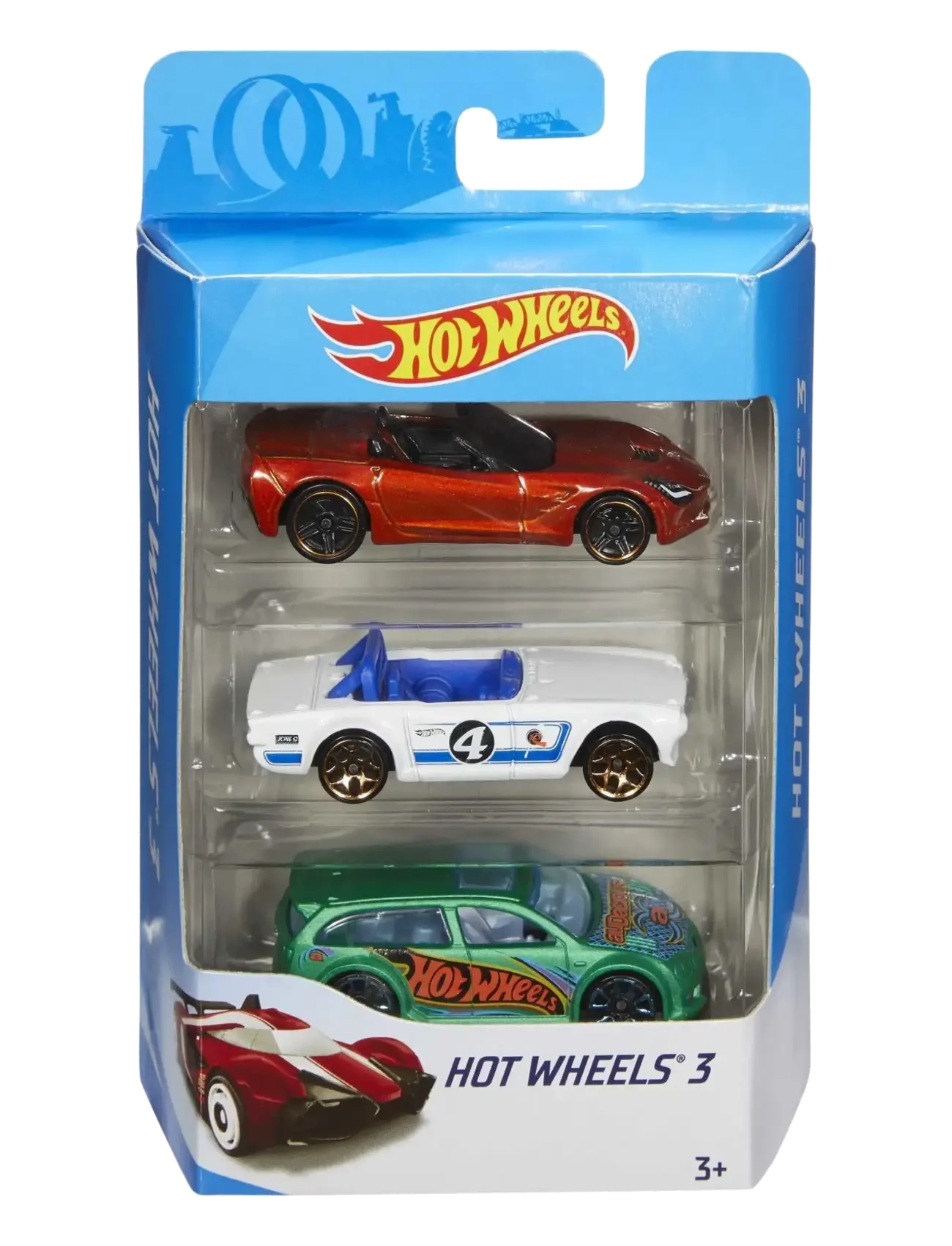Hot Wheels - 1:64 Scale Toy Cars & Trucks, 3-Pack (Styles May Vary) - spielzeugautos - multi color - 3