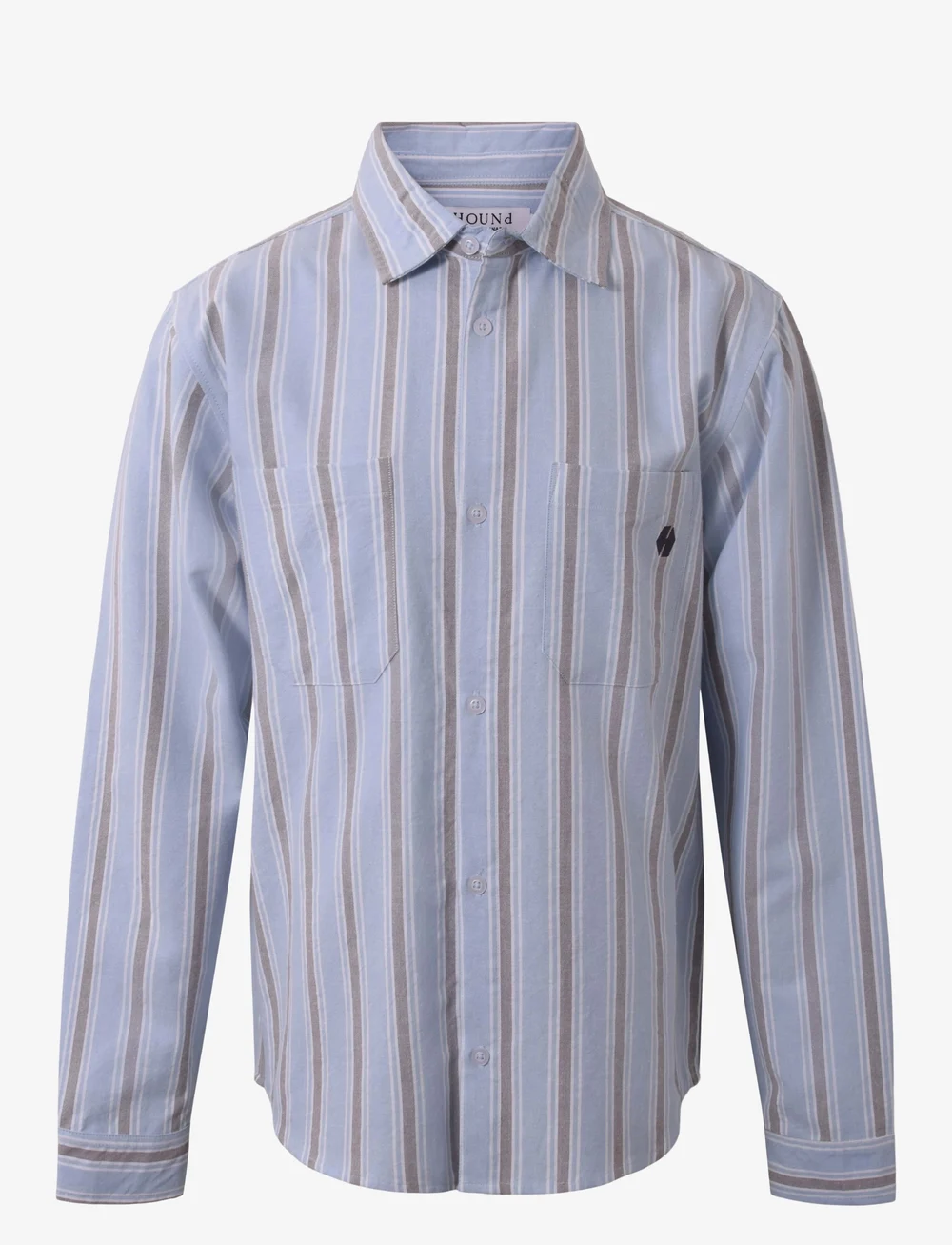 Hound - Shirt L/S - långärmade skjortor - dusty blue - 1