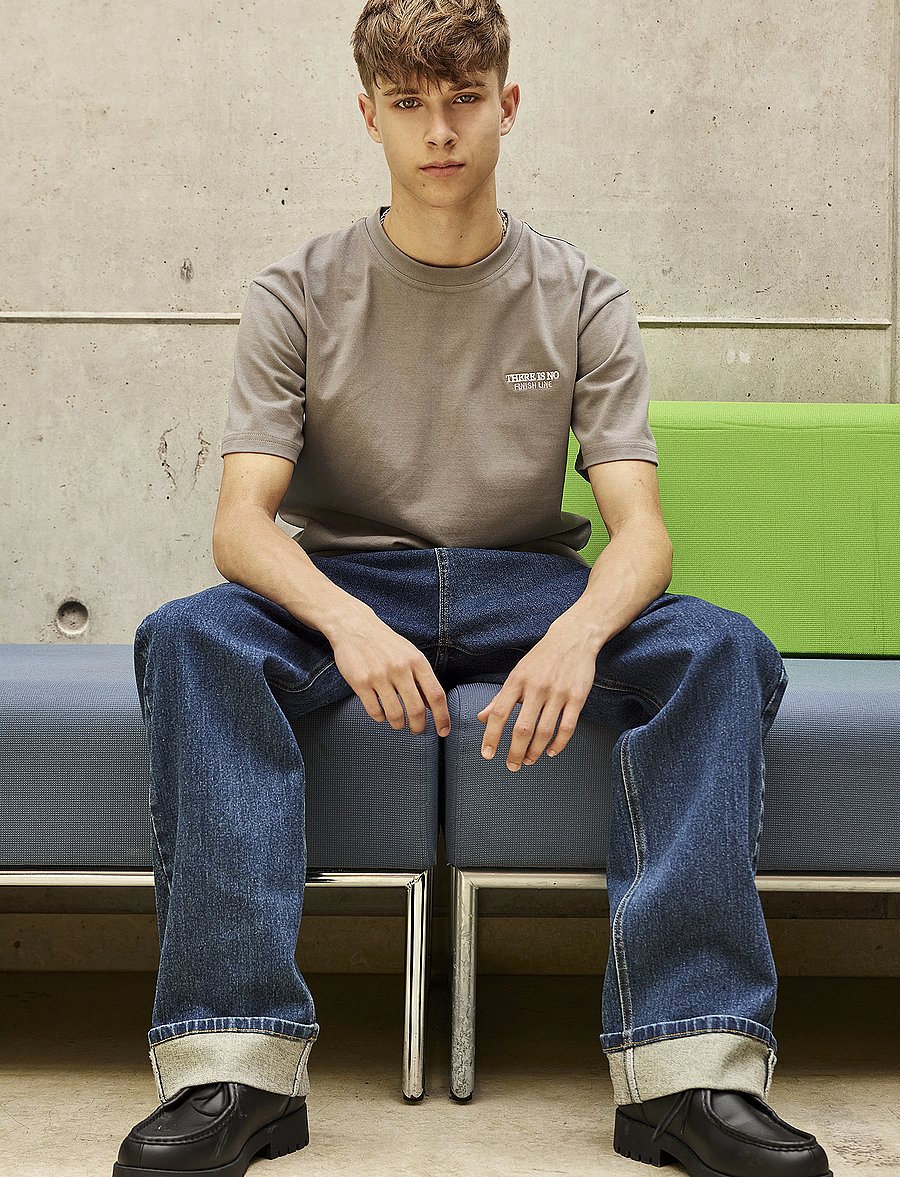 Hound - loose Jeans/turn up - loose jeans - dark blue used - 0