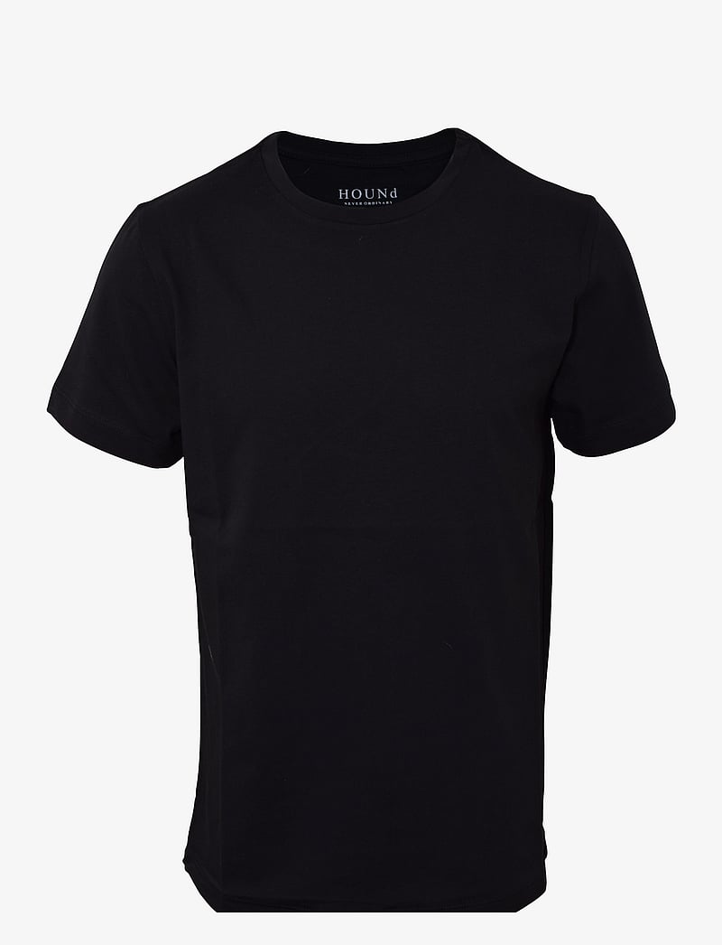 Hound - Basic Tee S/S - kortærmede t-shirts - black - 1