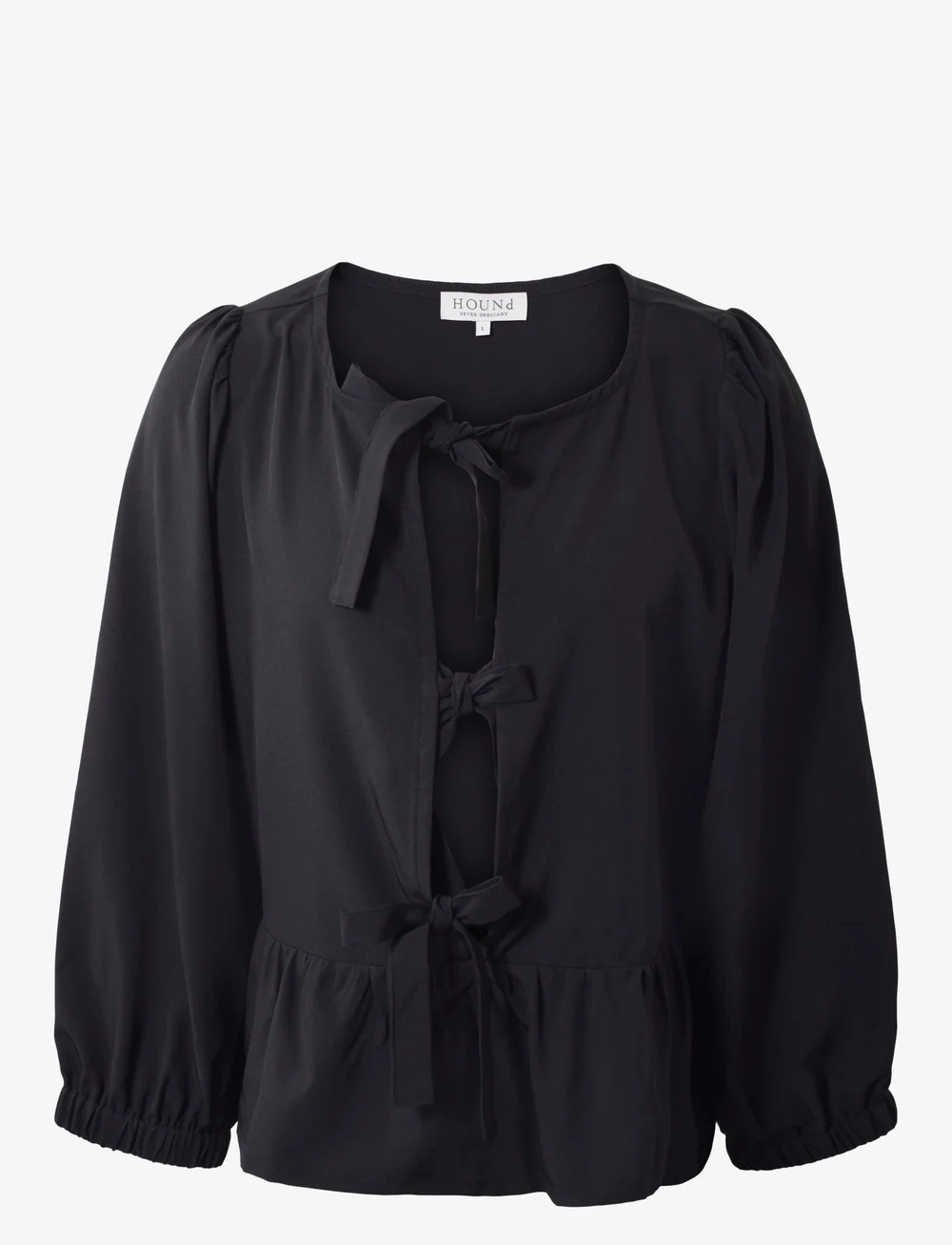 Hound - Ribbon top - blouses & tunieken - black - 1