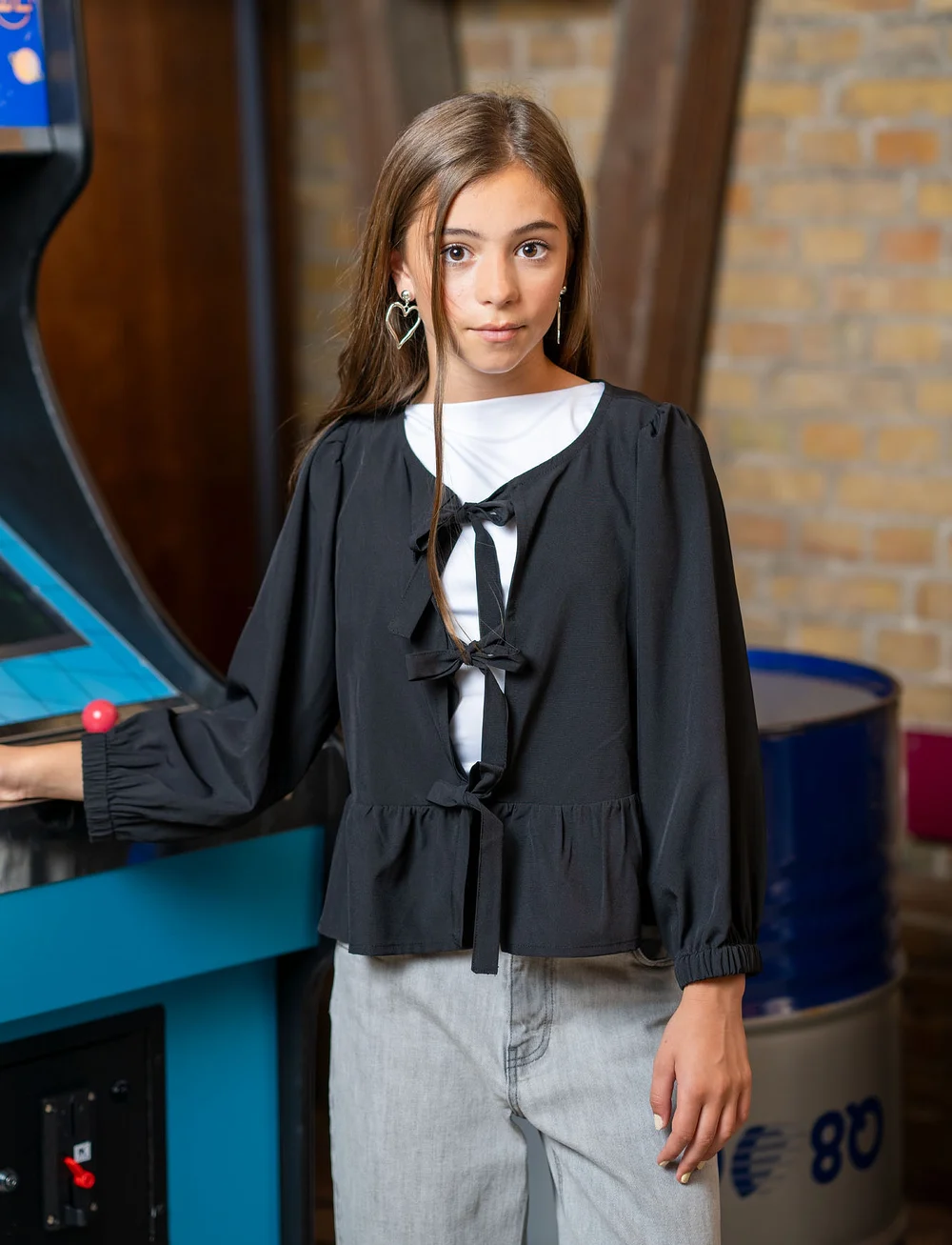 Hound - Ribbon top - blouses & tunieken - black - 0
