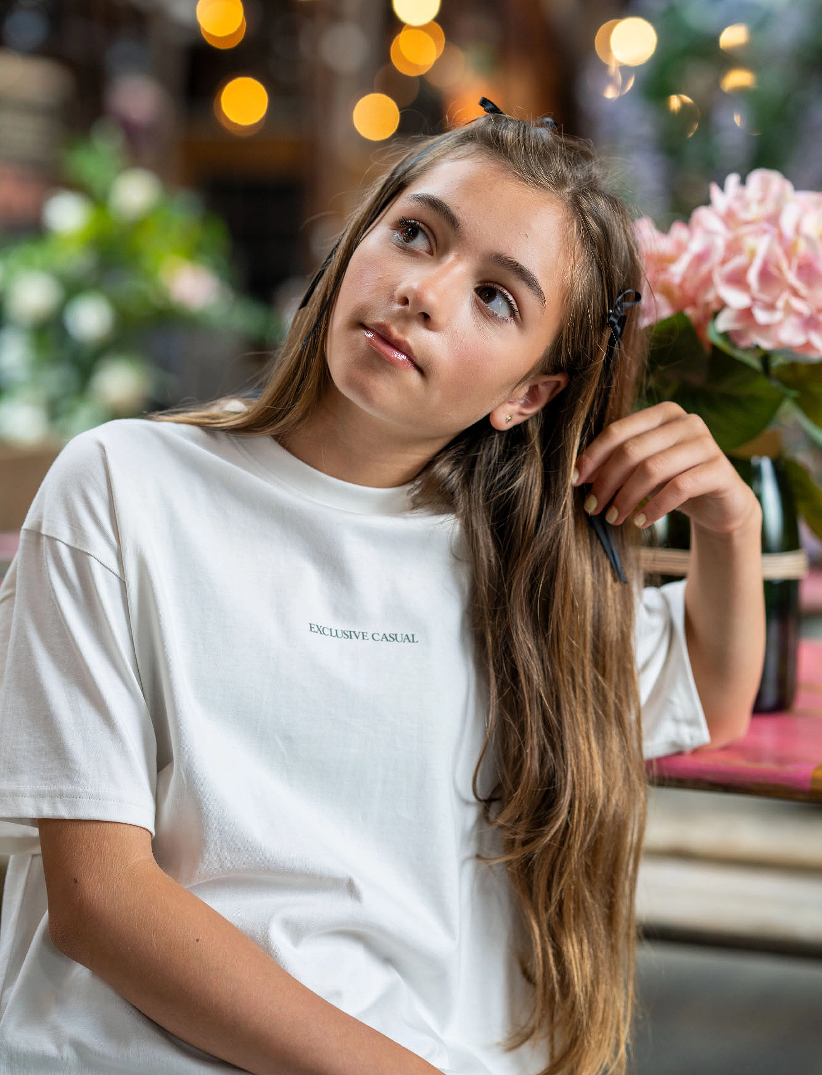 Hound Oversized tee s/s - Överdelar - BONE WHITE / white