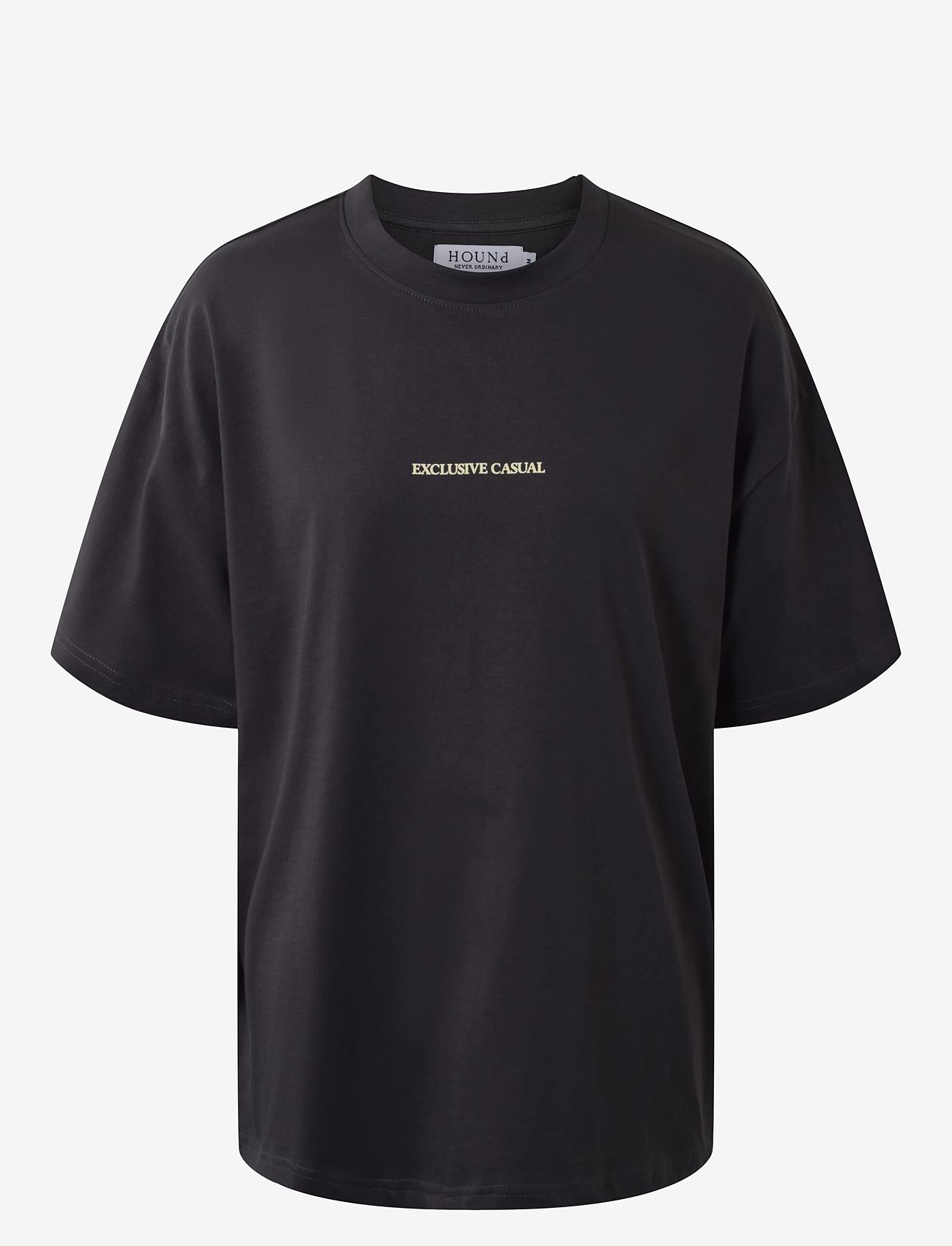 Hound - Oversized tee s/s - kortärmade t-shirts - dark grey - 1
