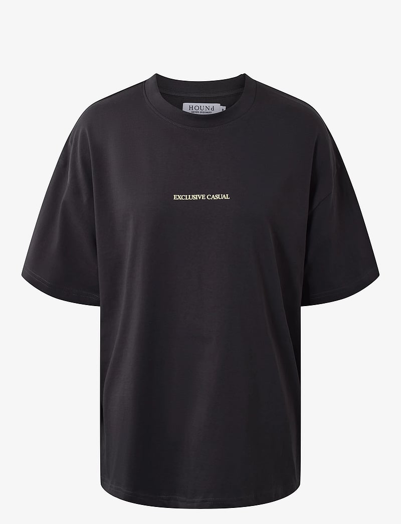 Hound - Oversized tee s/s - short-sleeved t-shirts - dark grey - 1