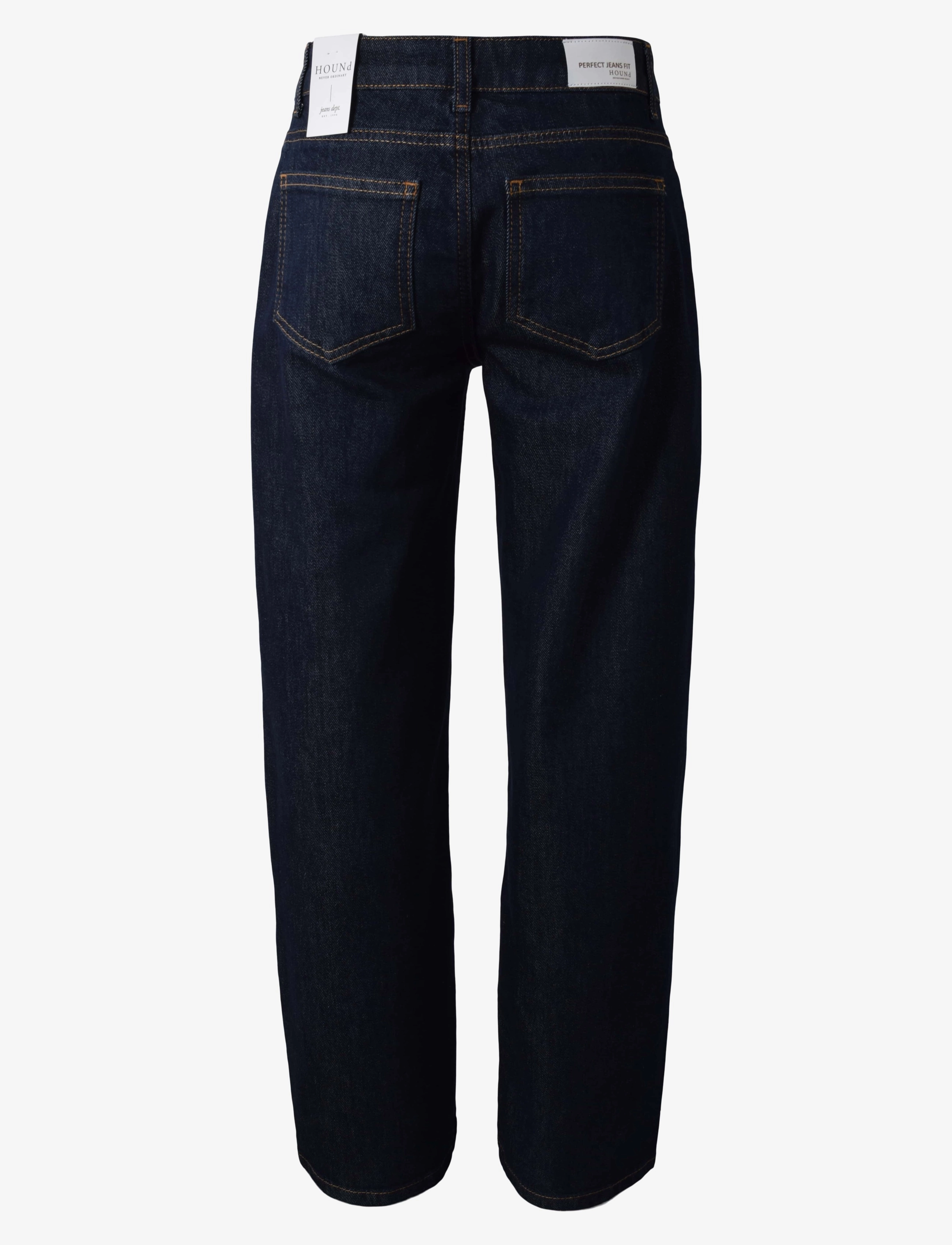 Hound - Low rise - Wide denim - platėjantys apačioje - dark blue used - 1