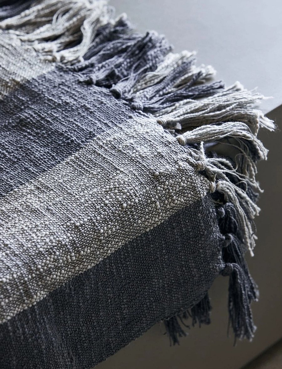 house doctor - Throw, Ponra - decken - grey - 3