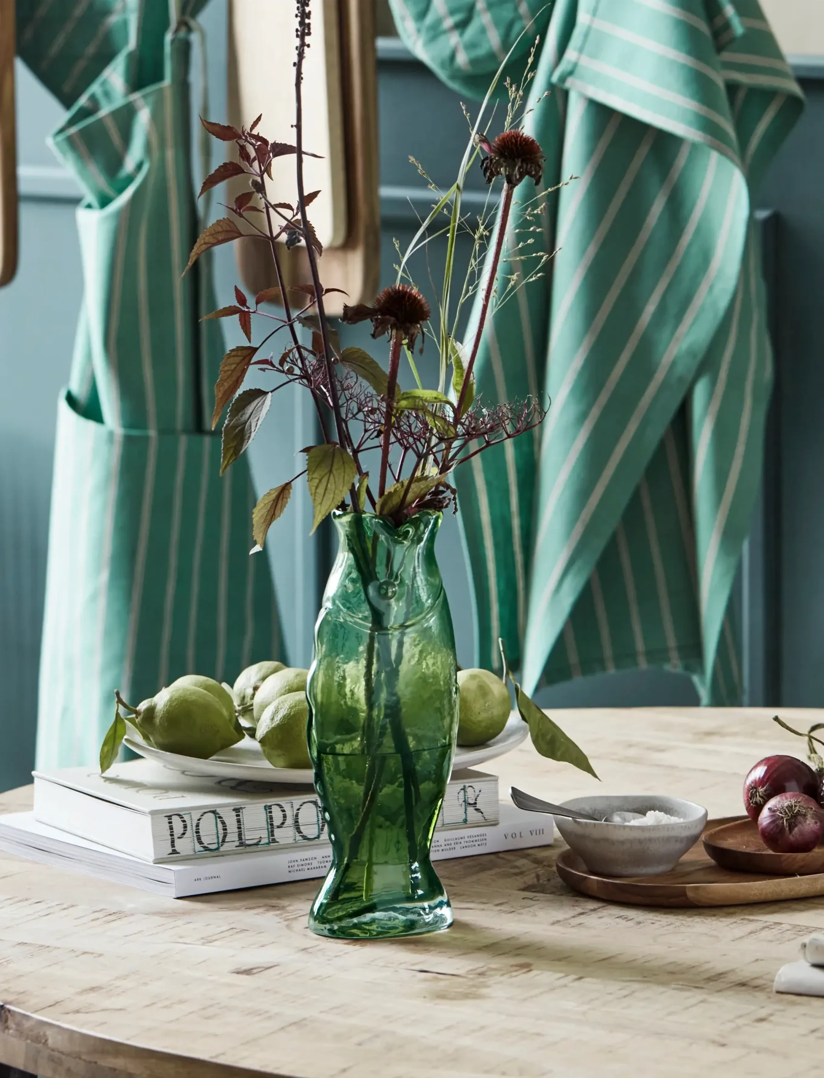house doctor Vase, Hdfish, Grøn, H27.5 cm, Green, Vaser > Tulipanvaser, Unisex