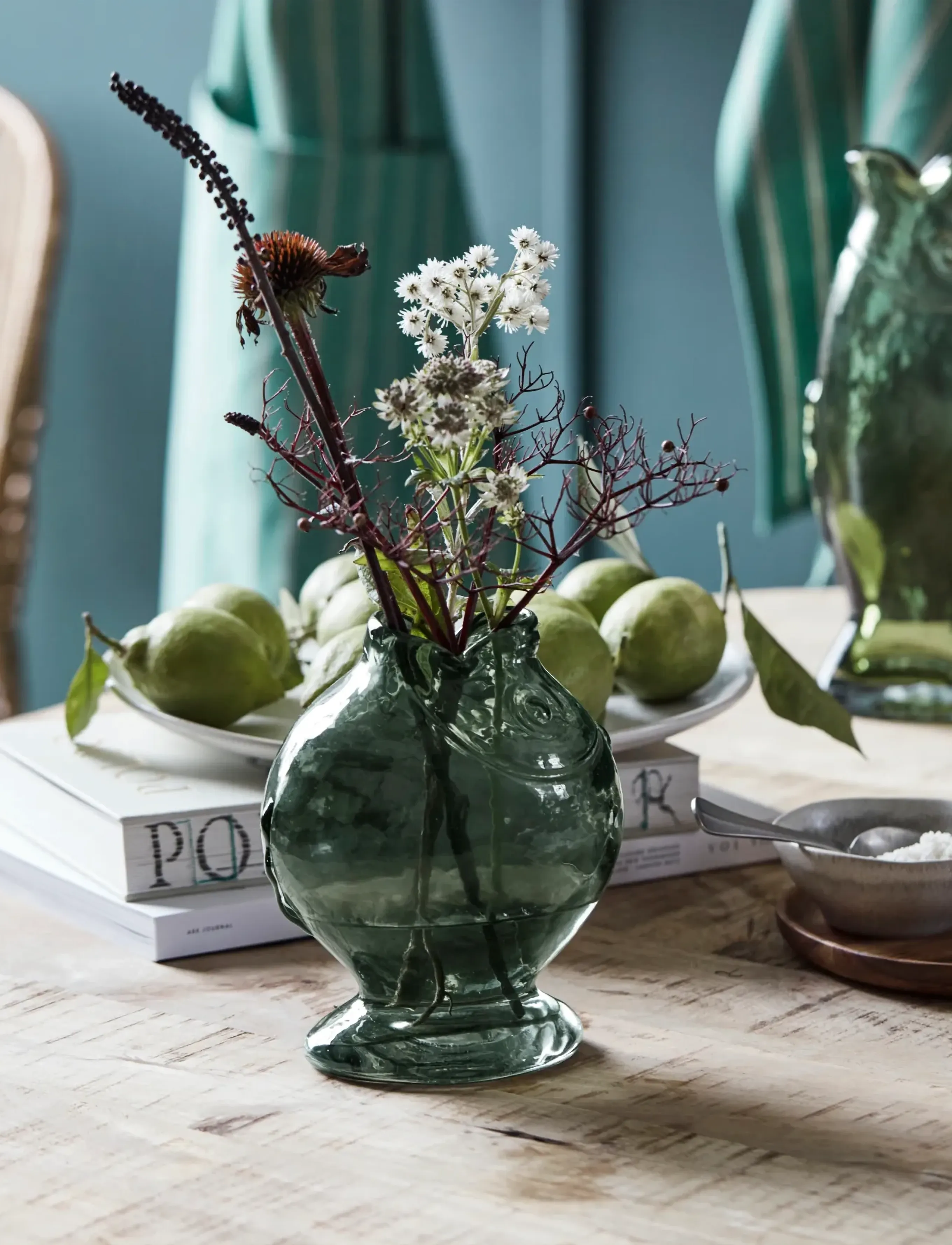 house doctor Vase, Hdfish, Røg/Grå, H17.5 cm, Green, Vaser > Tulipanvaser, Unisex