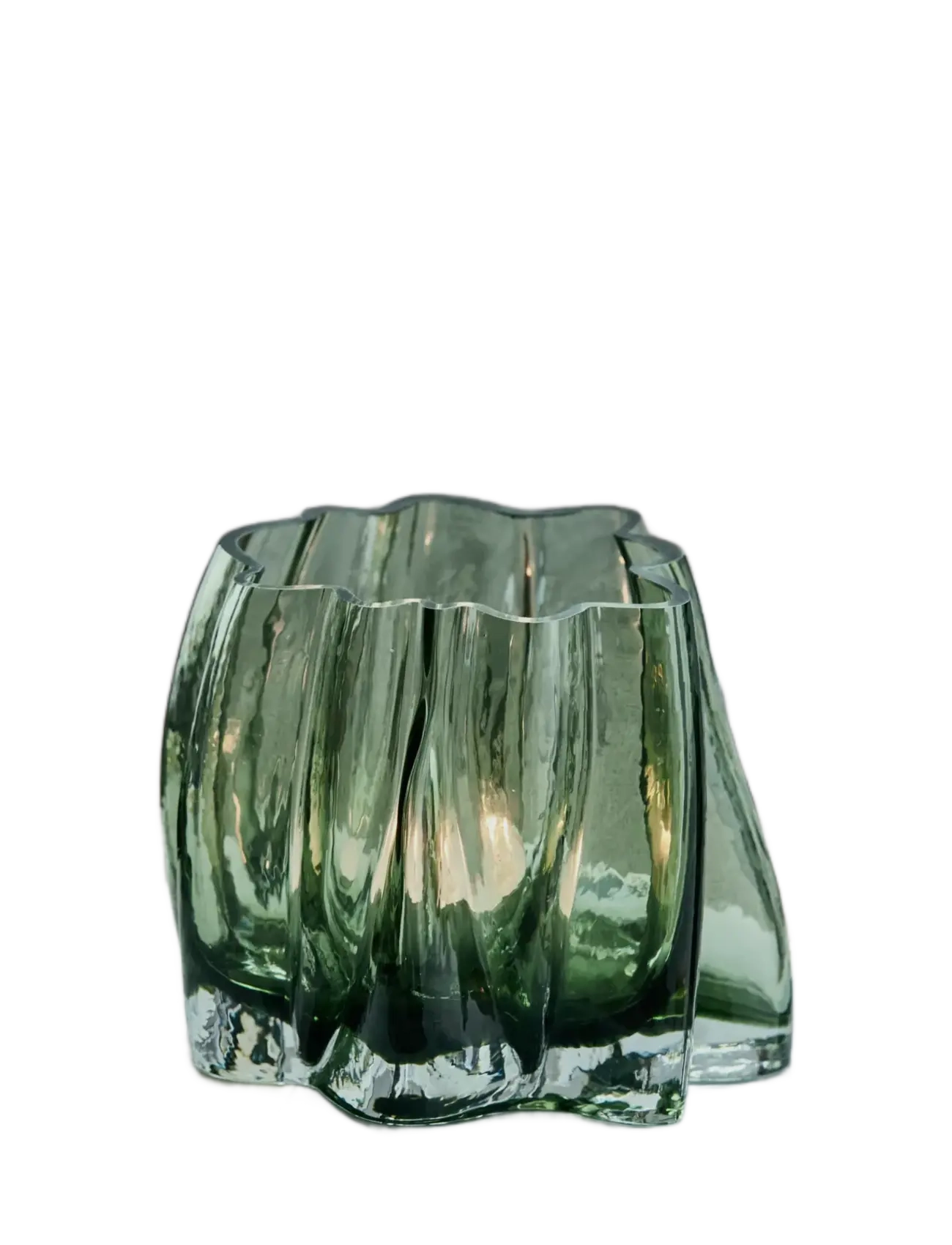 house doctor - Tealight holder, HDCurva, Green - tējas sveces turētāji - green - 2
