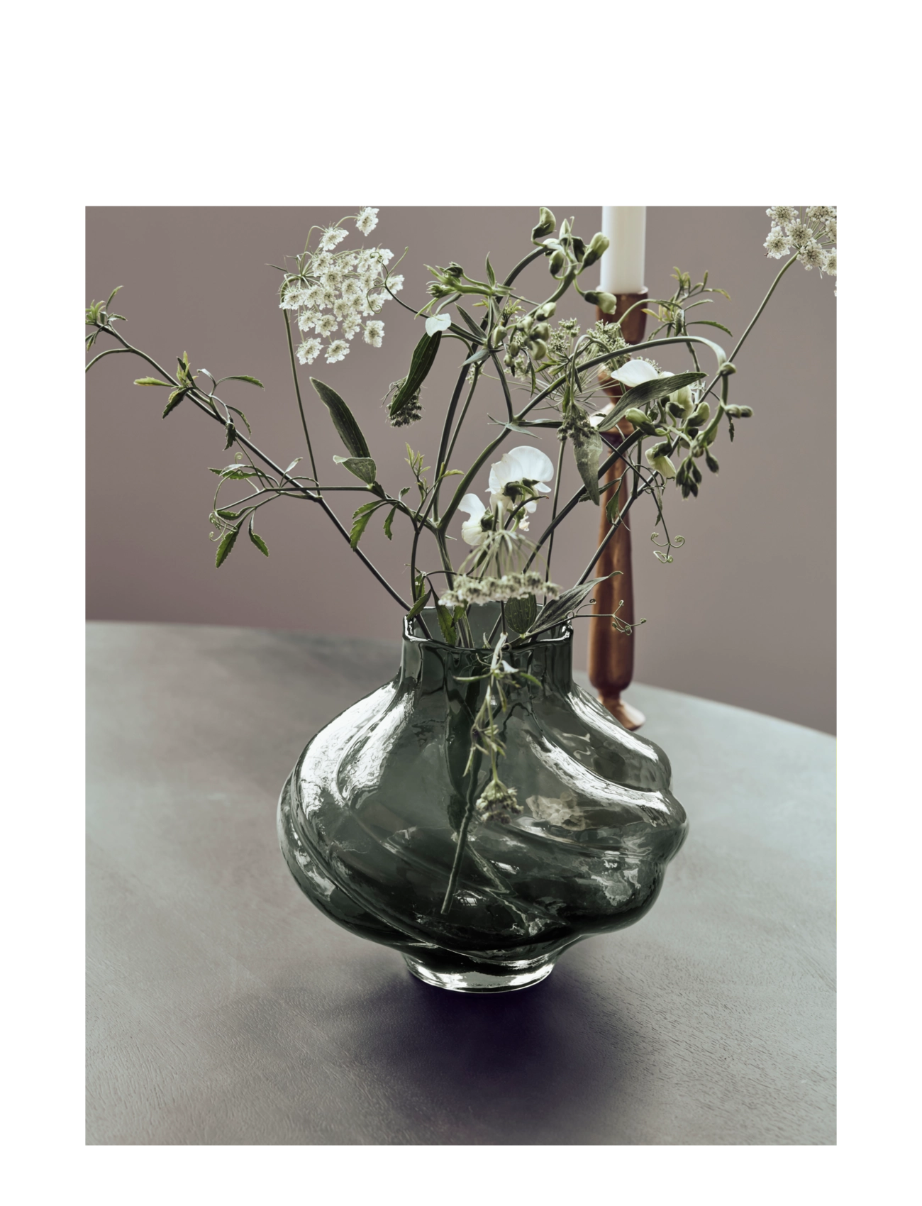 house doctor - Vase, HDTurn, Smoked grey - vasen - smoked grey - 2
