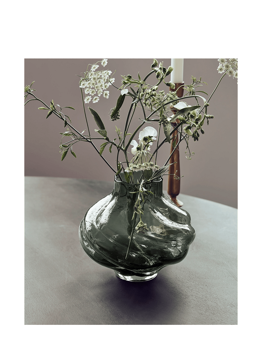house doctor - Vase, HDTurn, Smoked grey - vasen - smoked grey - 2