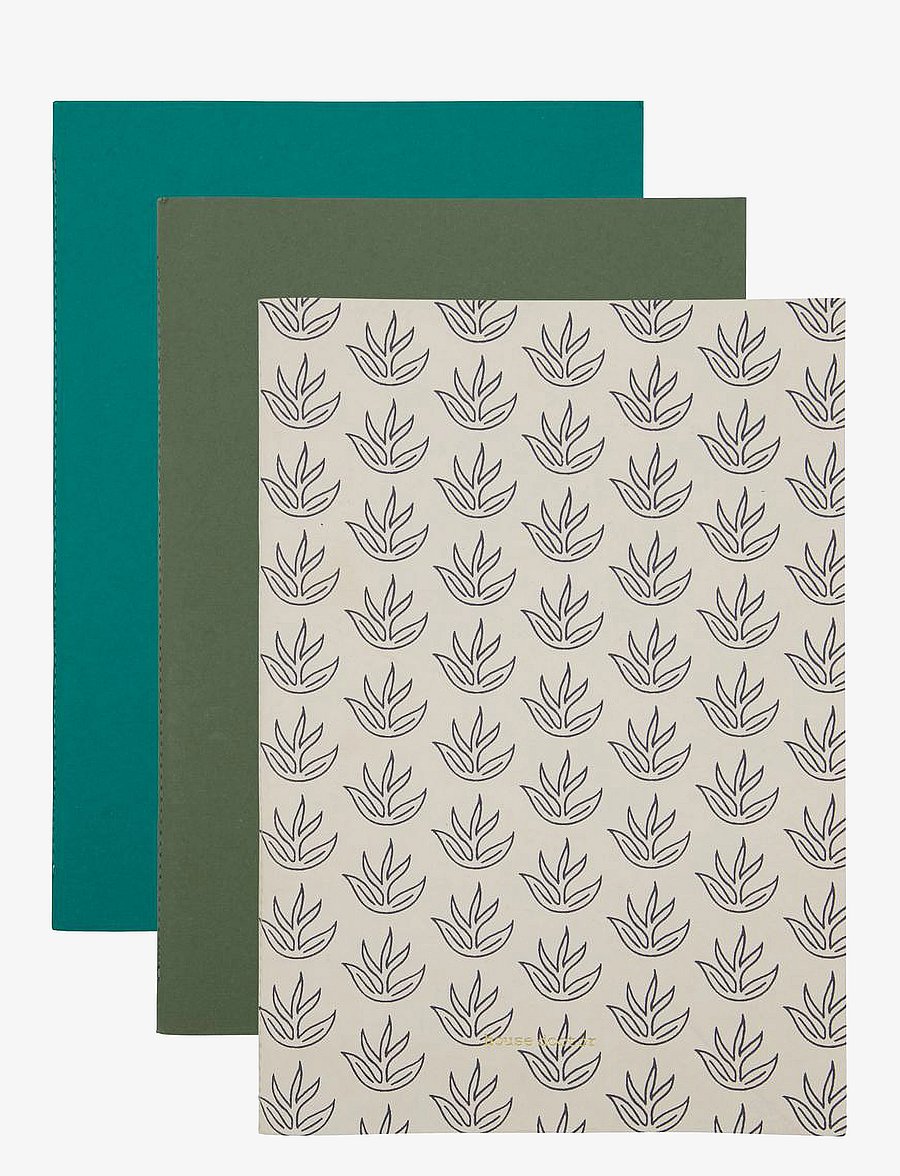 house doctor - Notebook, HDDraw, White/Turqouise/Green - white/turqouise/green - 0